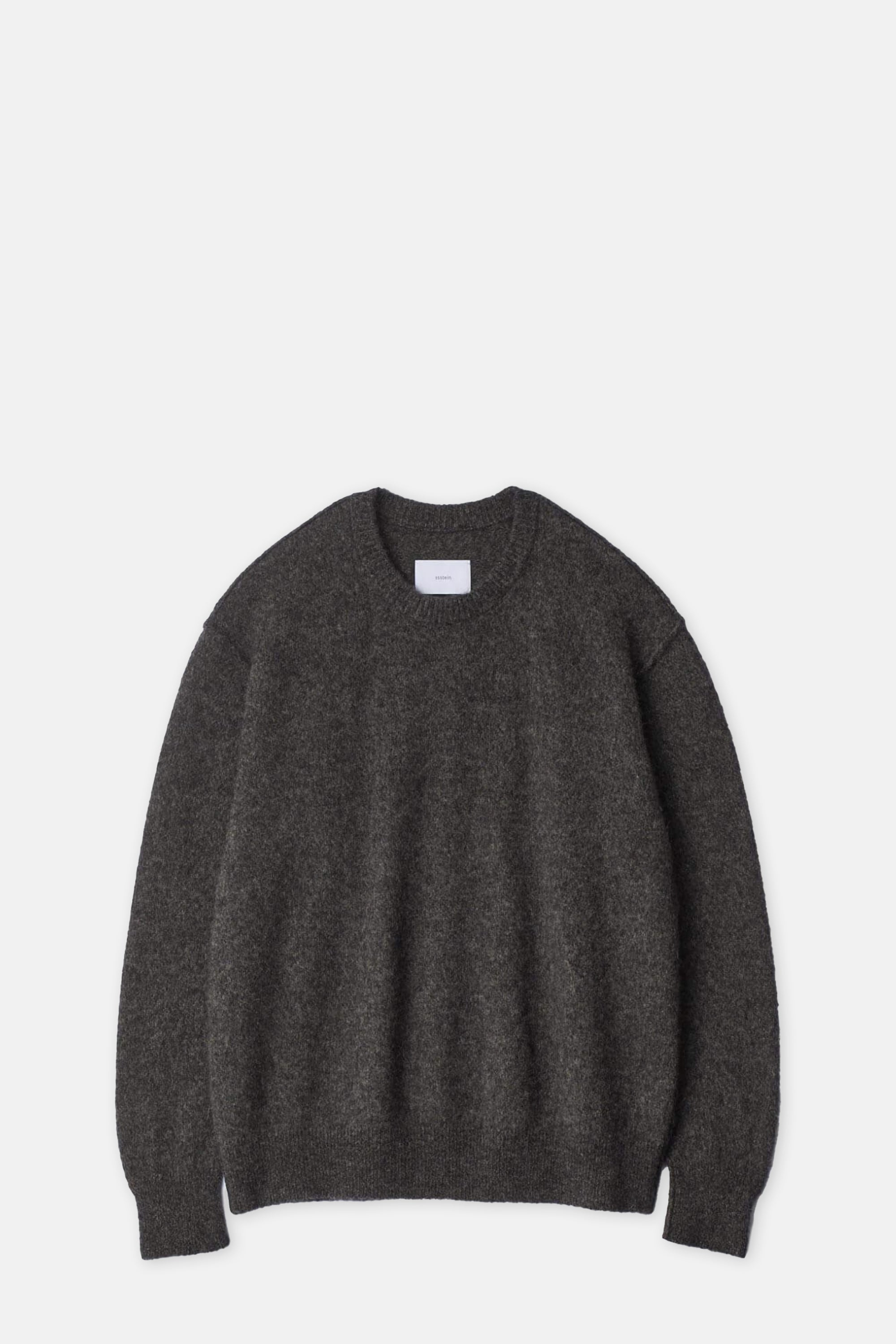 Charcoal Wool and Alpaca Crewneck Sweater
