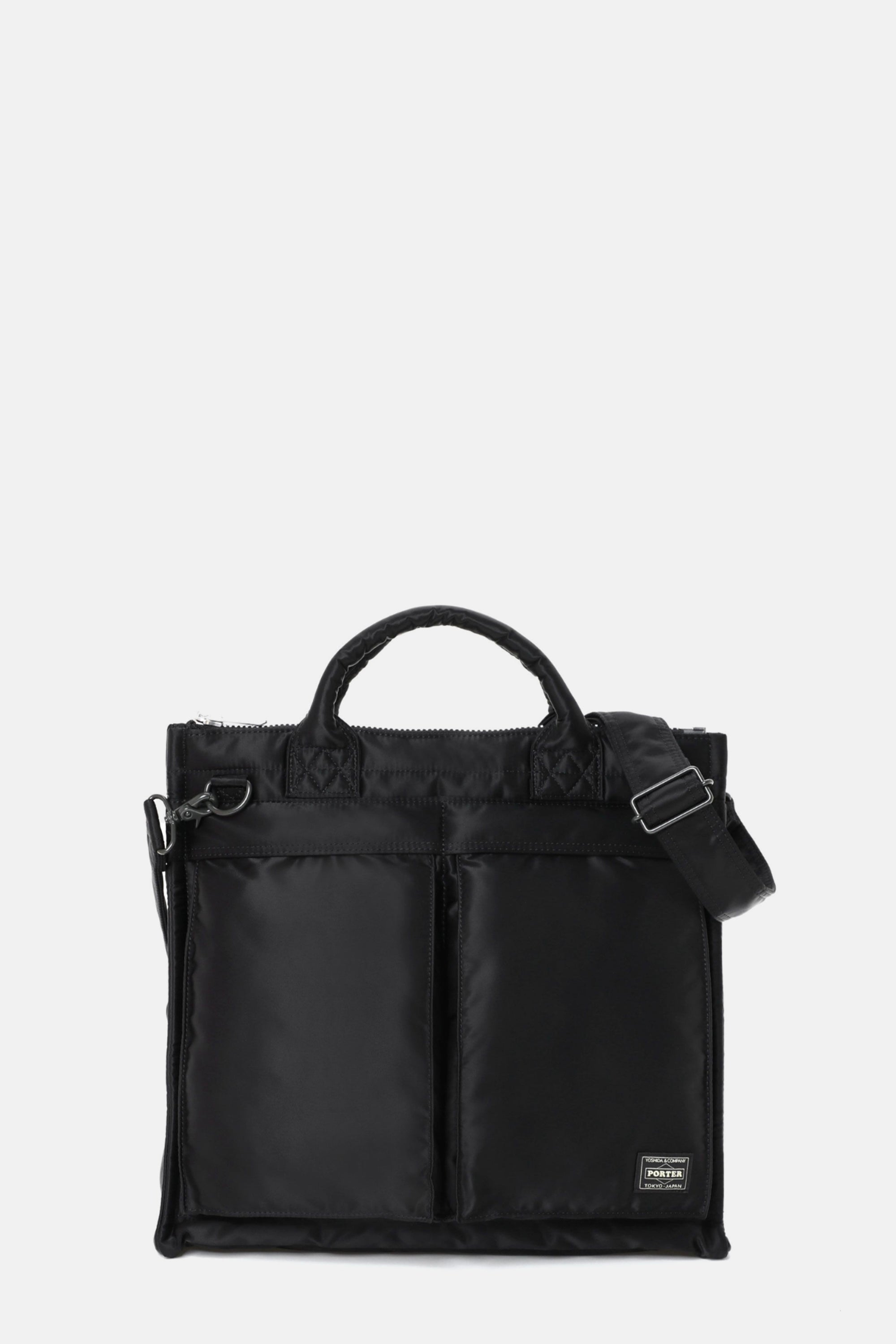 Black Tanker Square Tote Bag (L)