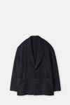 Black Wool and Cashmere Fleece Jacket