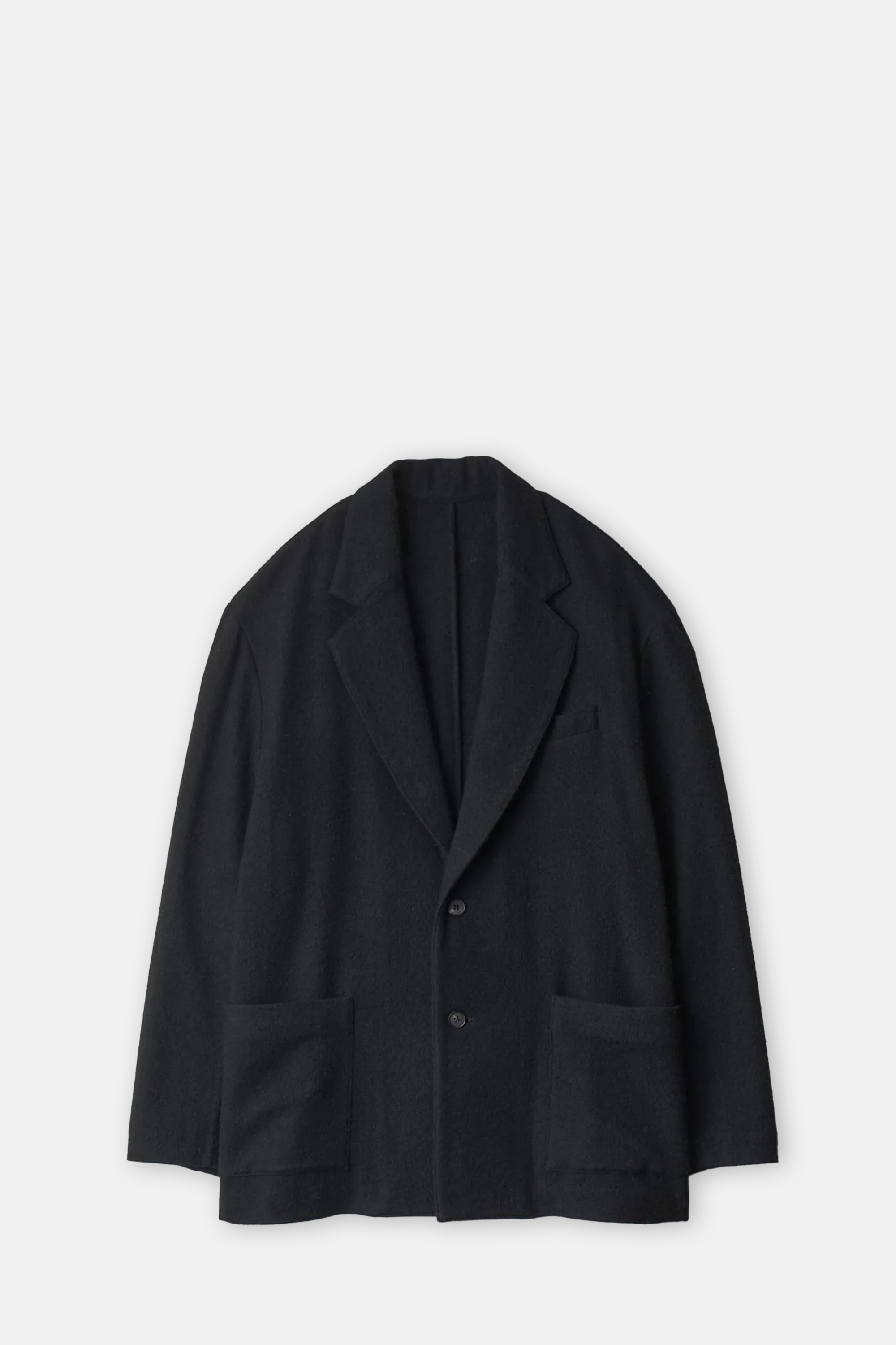 Black Wool and Cashmere Fleece Jacket