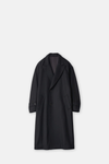 Black Oversized Peak Lapel Coat