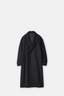 Black Oversized Peak Lapel Coat