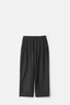 Dark Charcoal Wool Silk Wide Easy Trousers
