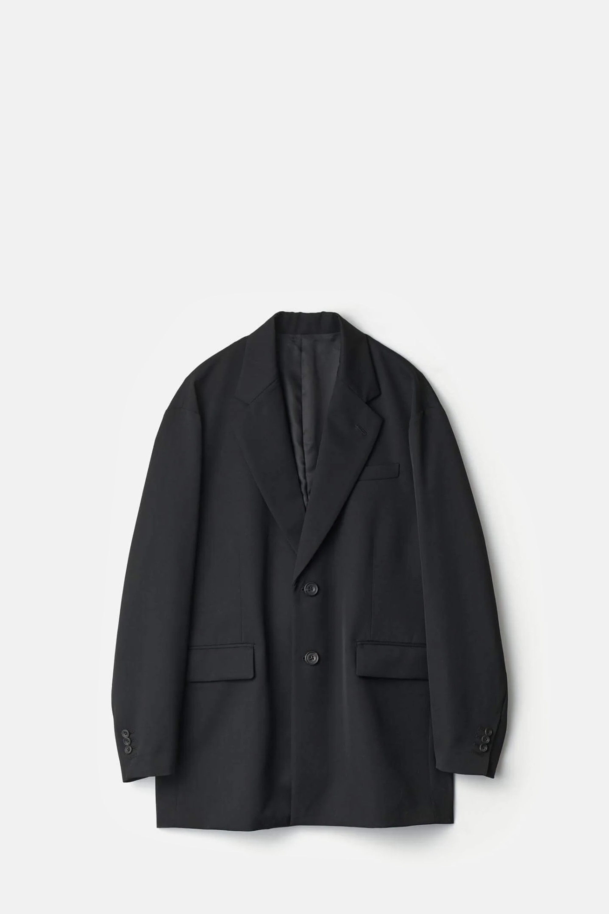 Black Oversized Single Breasted Jacket