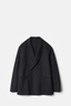 Black Wool Cashmere Reversible Jacket