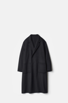 Black Wool Cashmere Reversible Coat