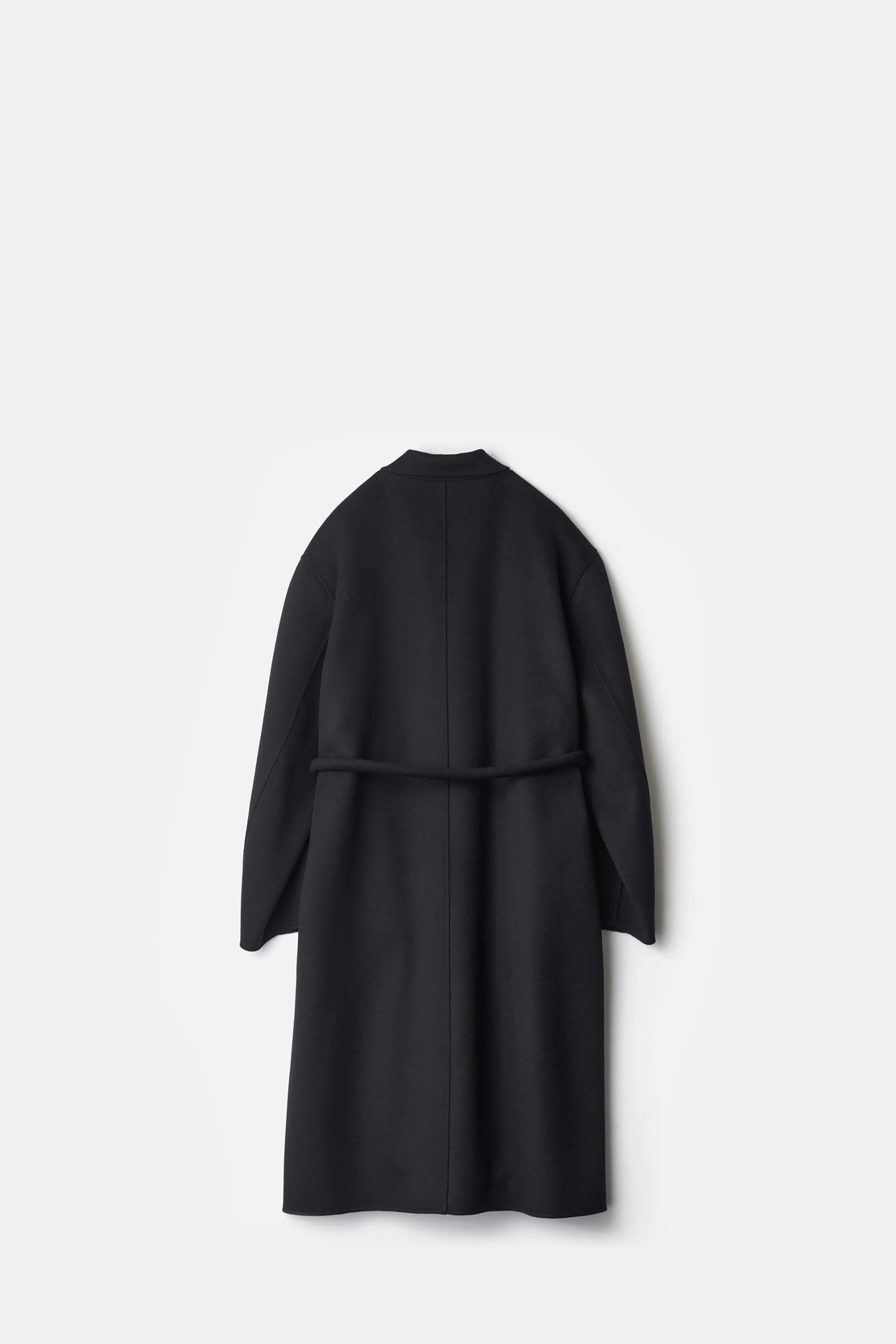 Black Wool Cashmere Reversible Coat