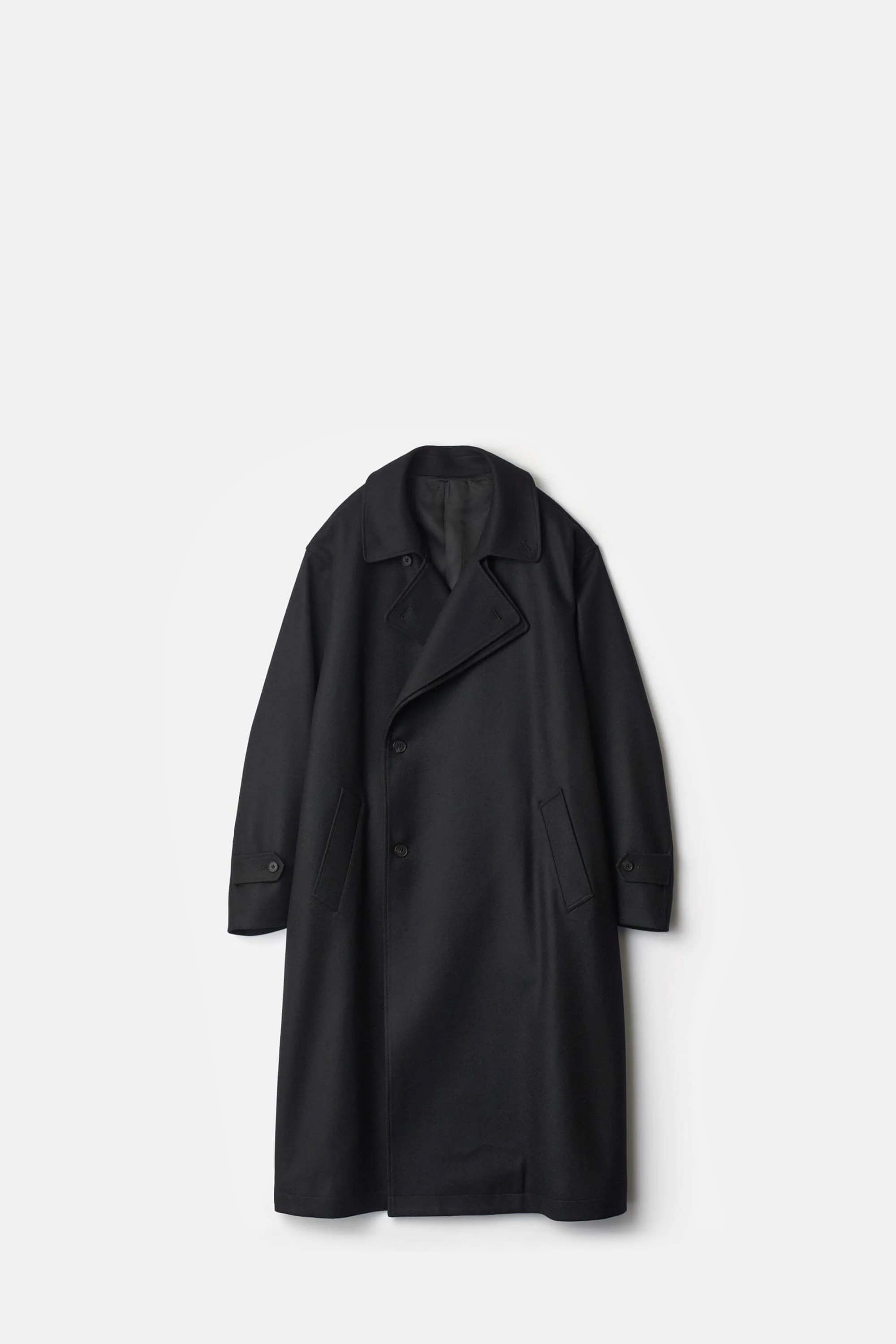 Black Double Lapeled Coat