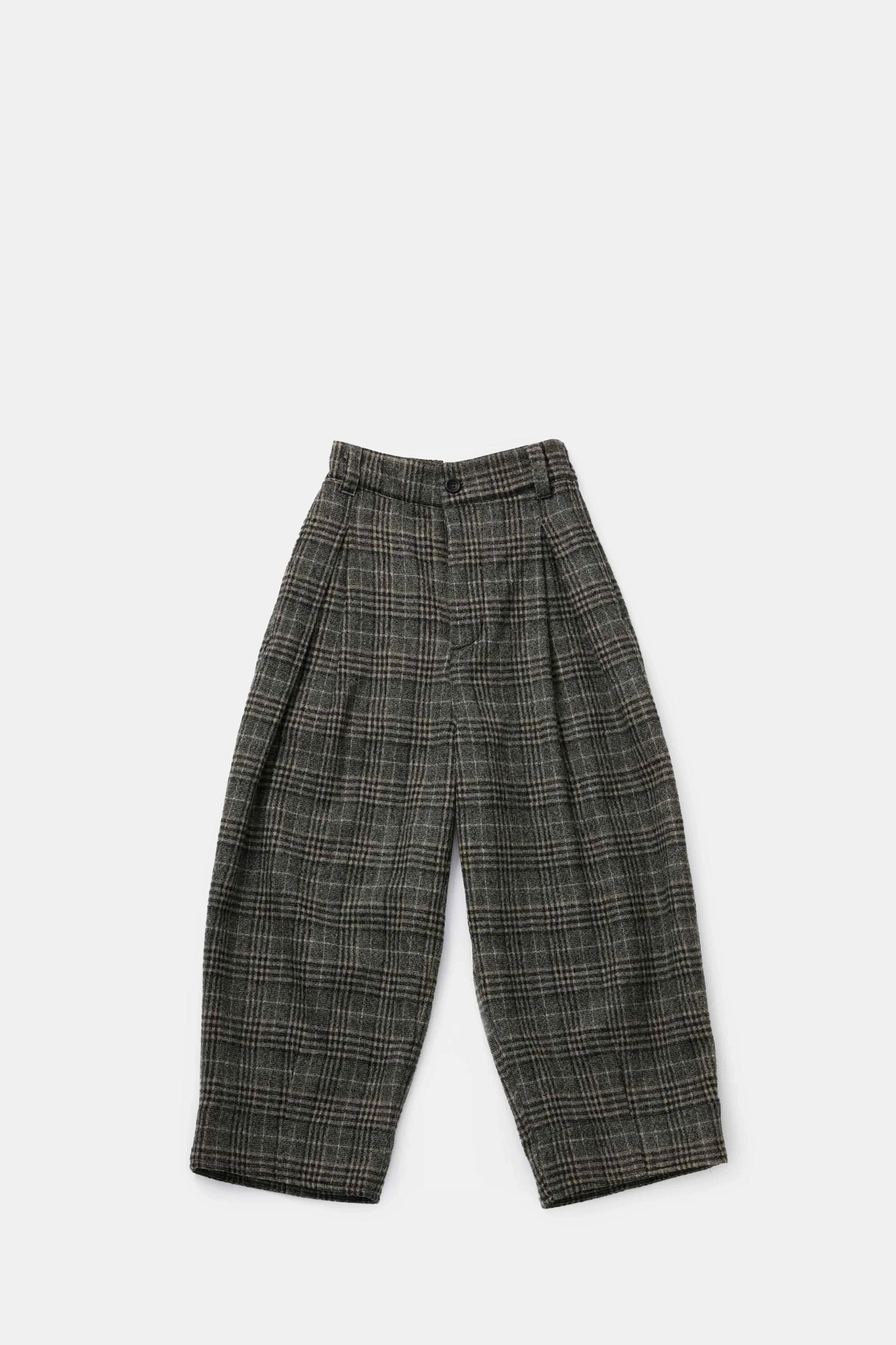 The Wool Etcher Trouser Prince of Wales Cardamom