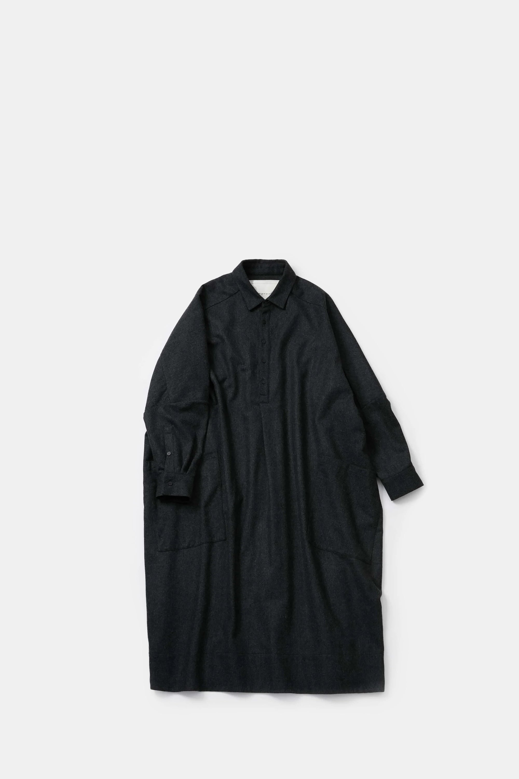 Charcoal Wool Cashmere Framer Dress