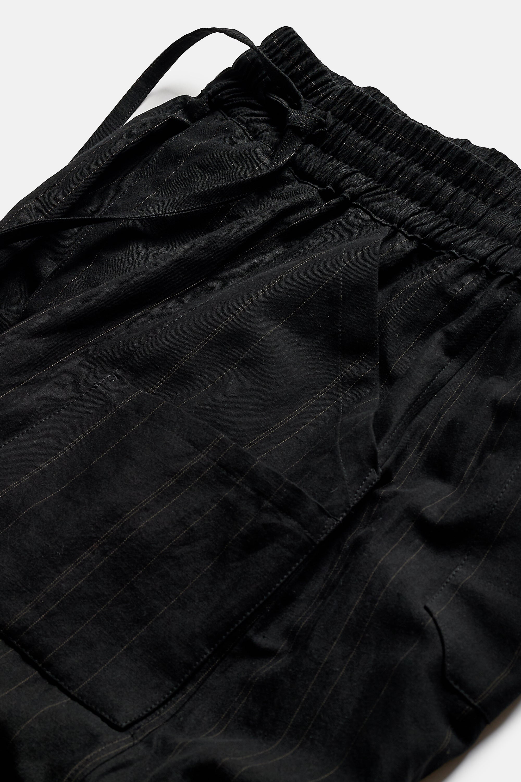 Loose Trousers Fine Stripe Cloth