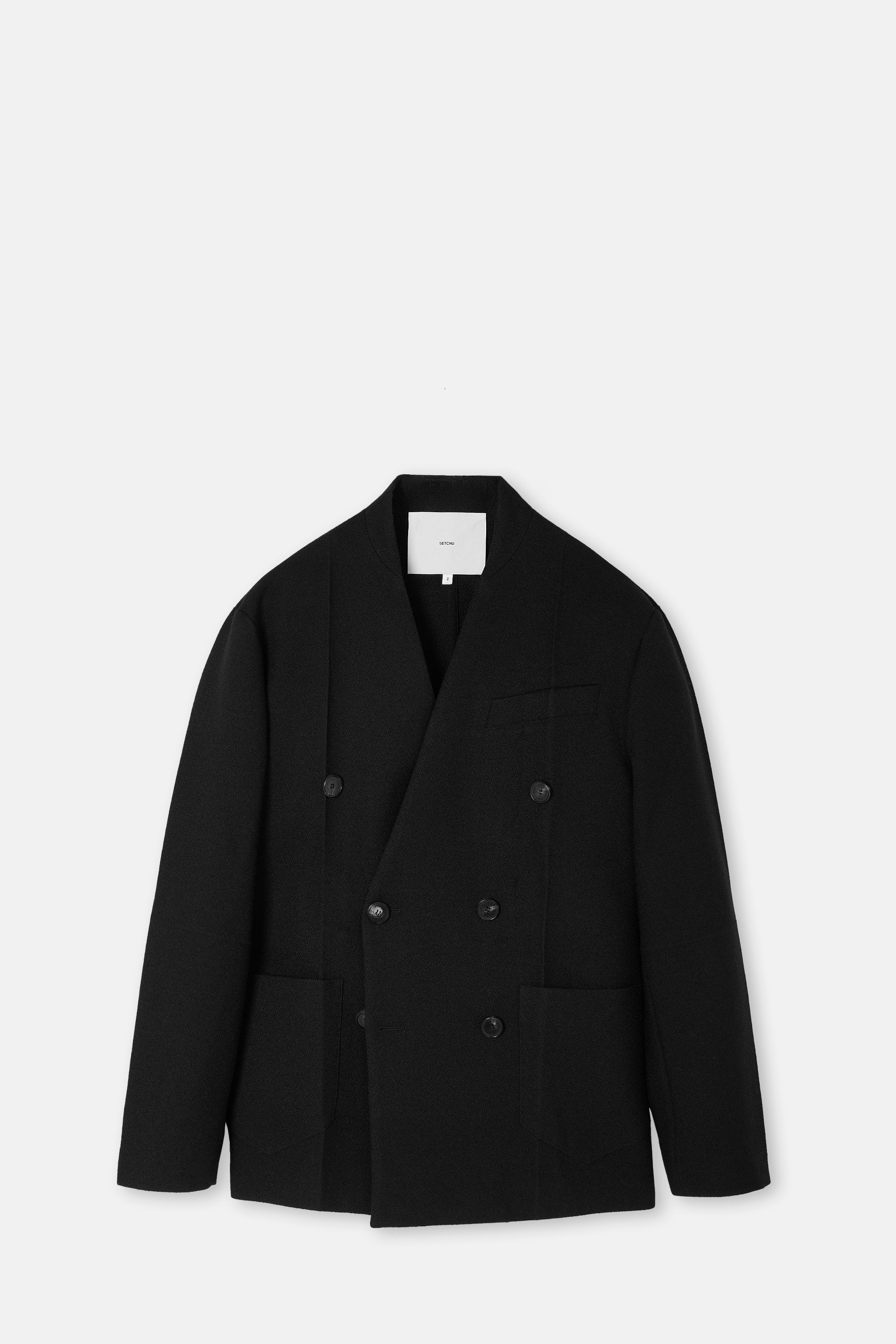 Black Origami Jacket No Lapel
