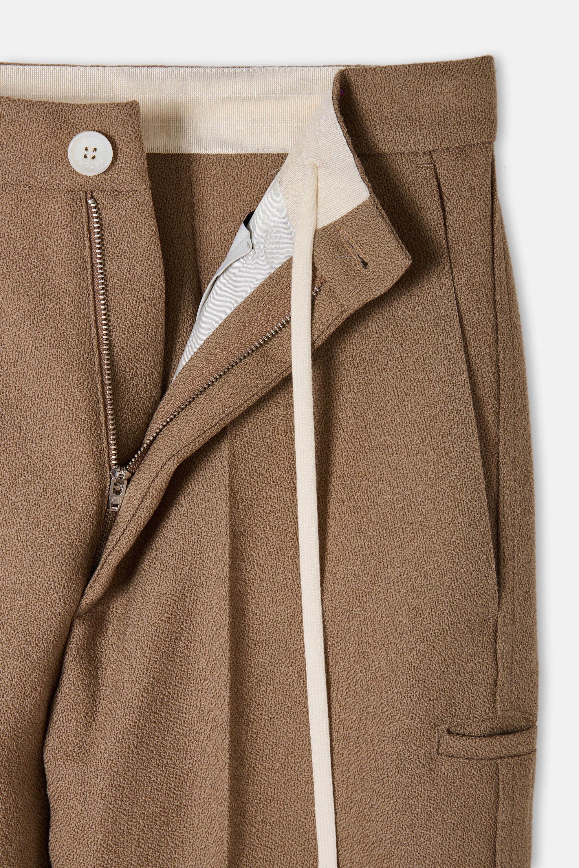 Beige Origami Pants