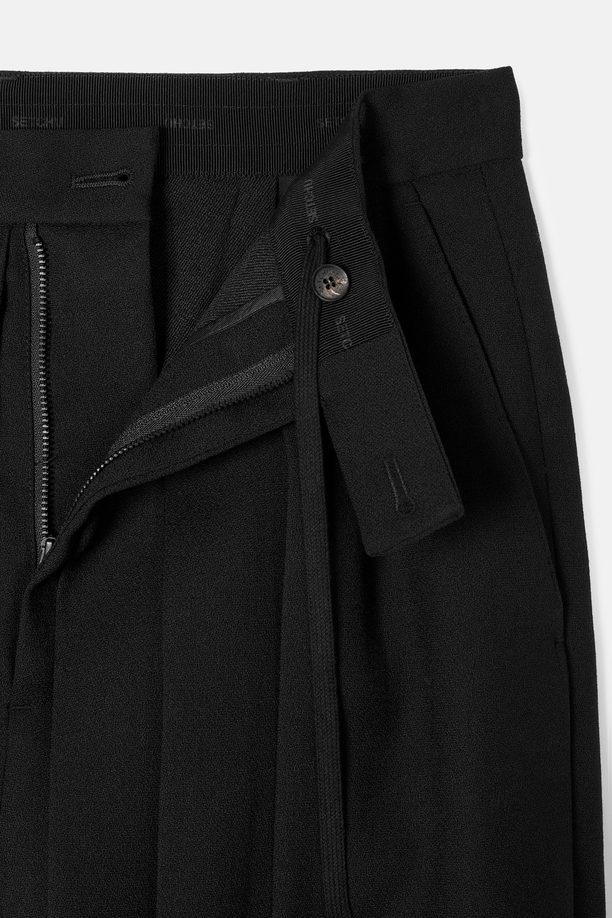 Long Black Hakama Pants Matte & Shiny