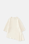 Chalk Vichy Asymmetric Hem Top