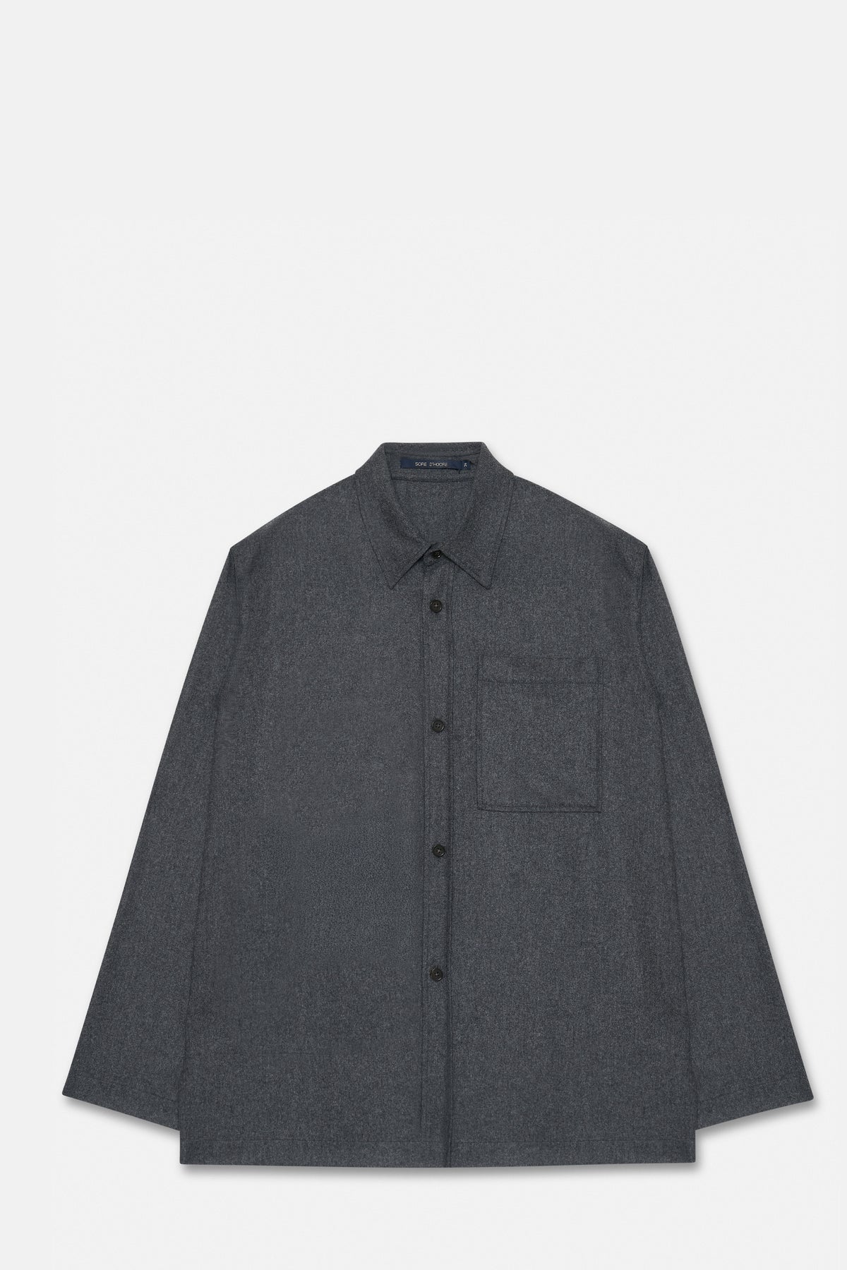 Graphite Melange Jacket Style Shirt