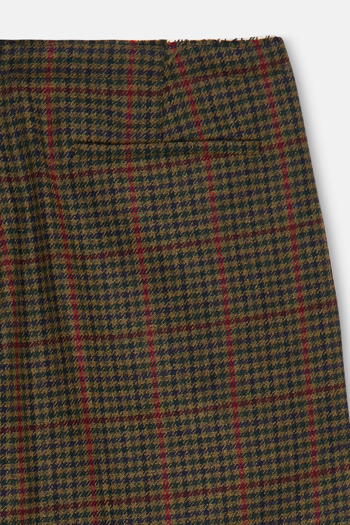 Military Check Bogart Without Belt Pants