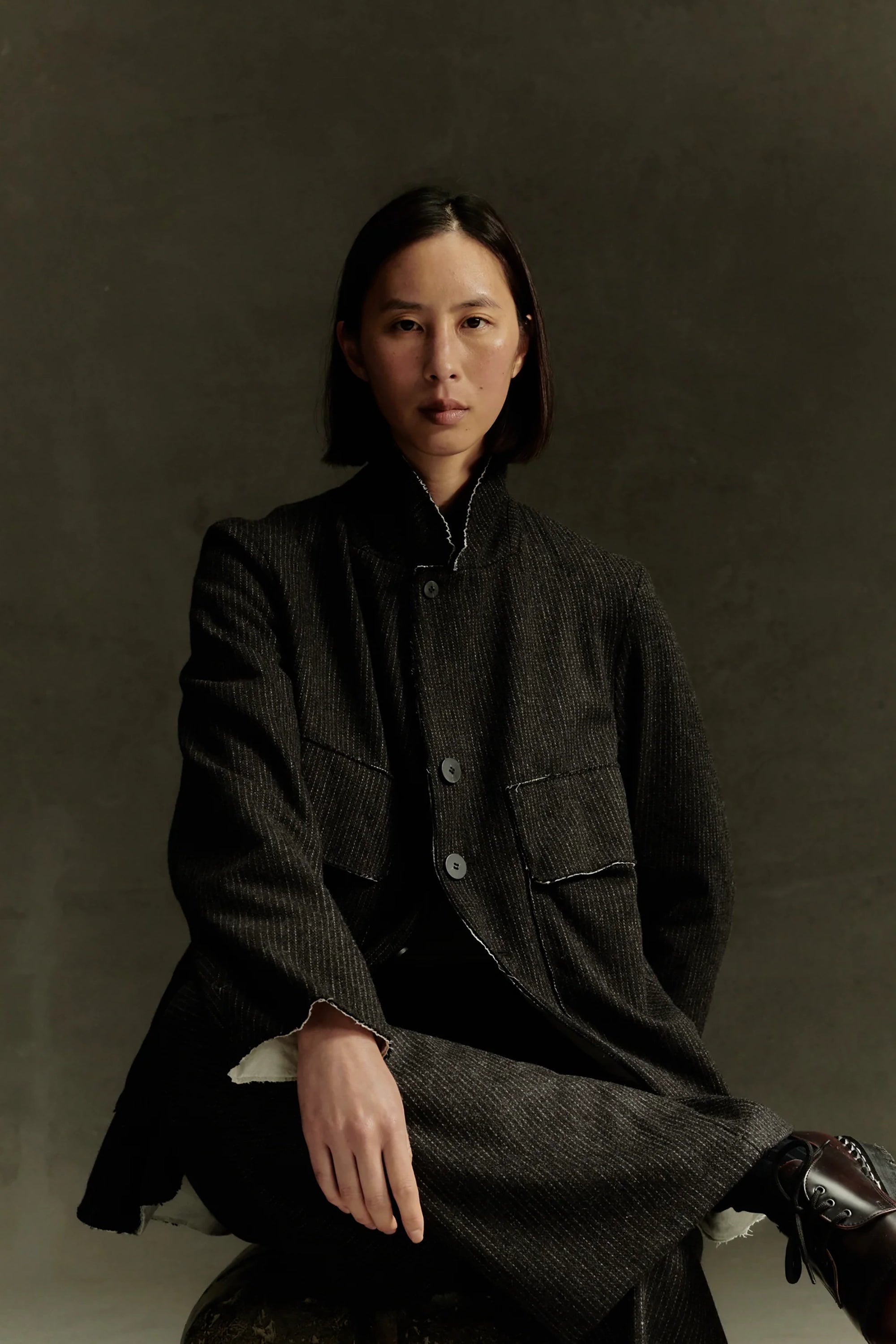 Kassel Trousers Cacao Pinstripe