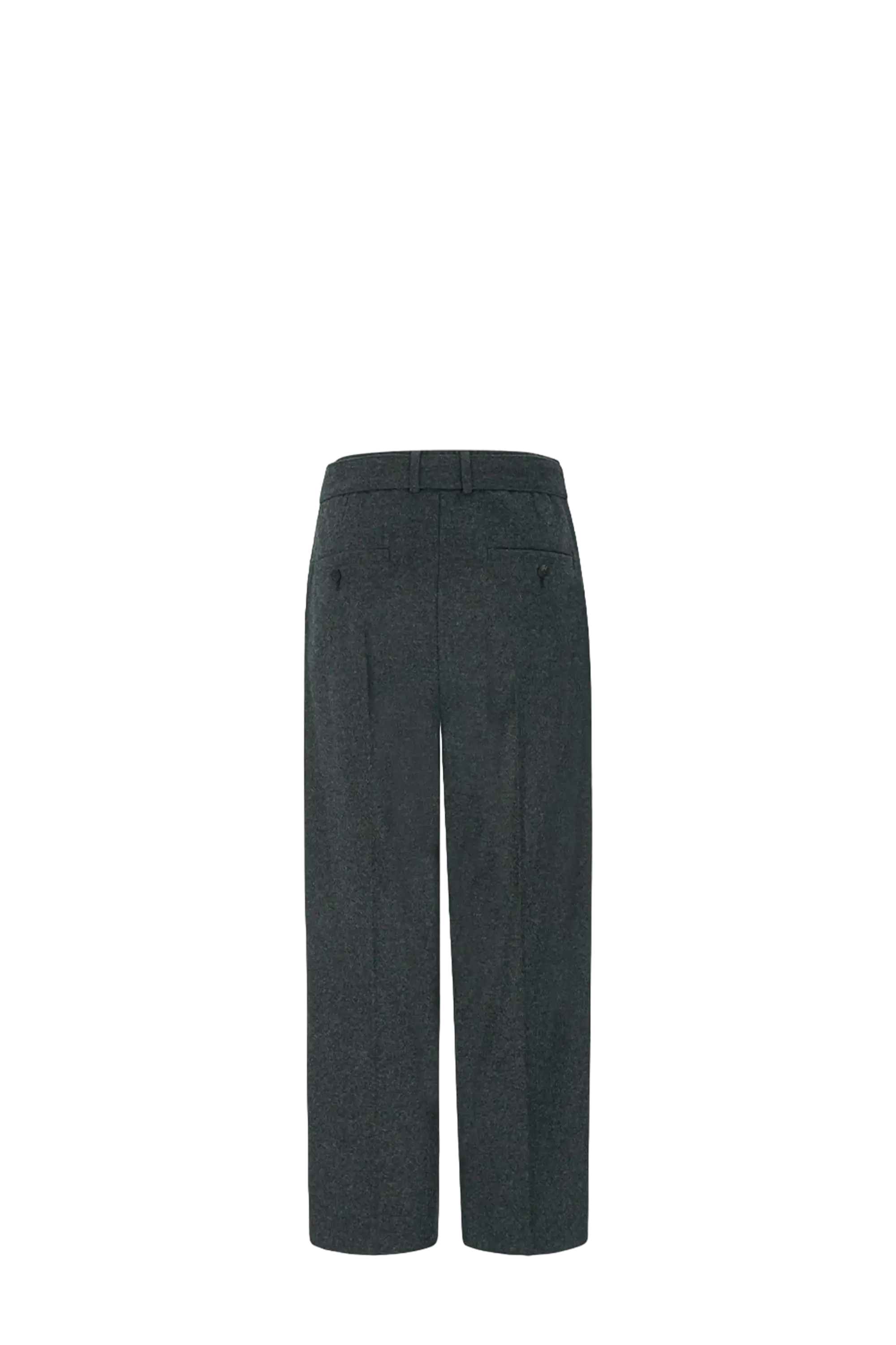 Wool Belted Trousers