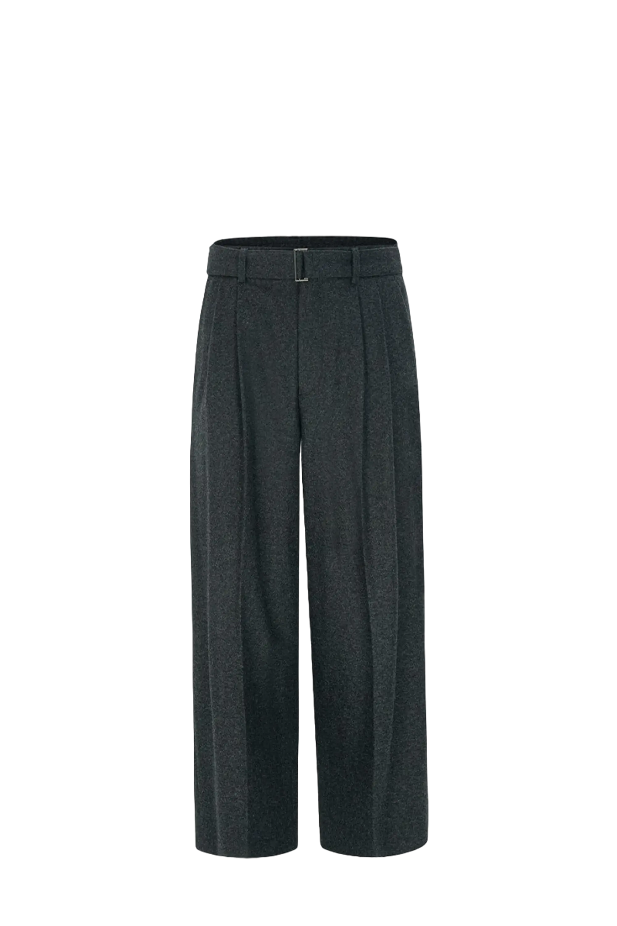 Wool Belted Trousers