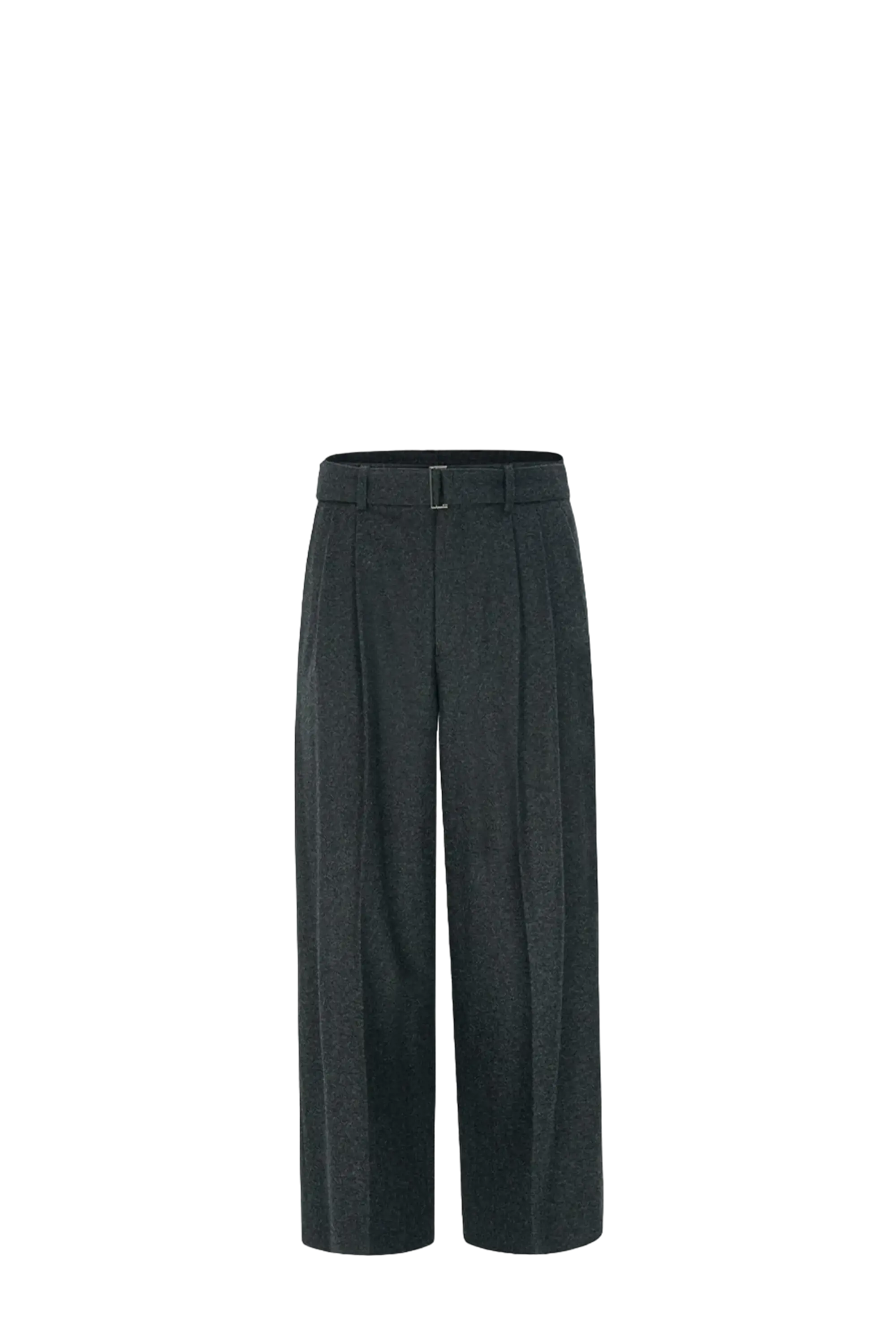 Wool Belted Trousers