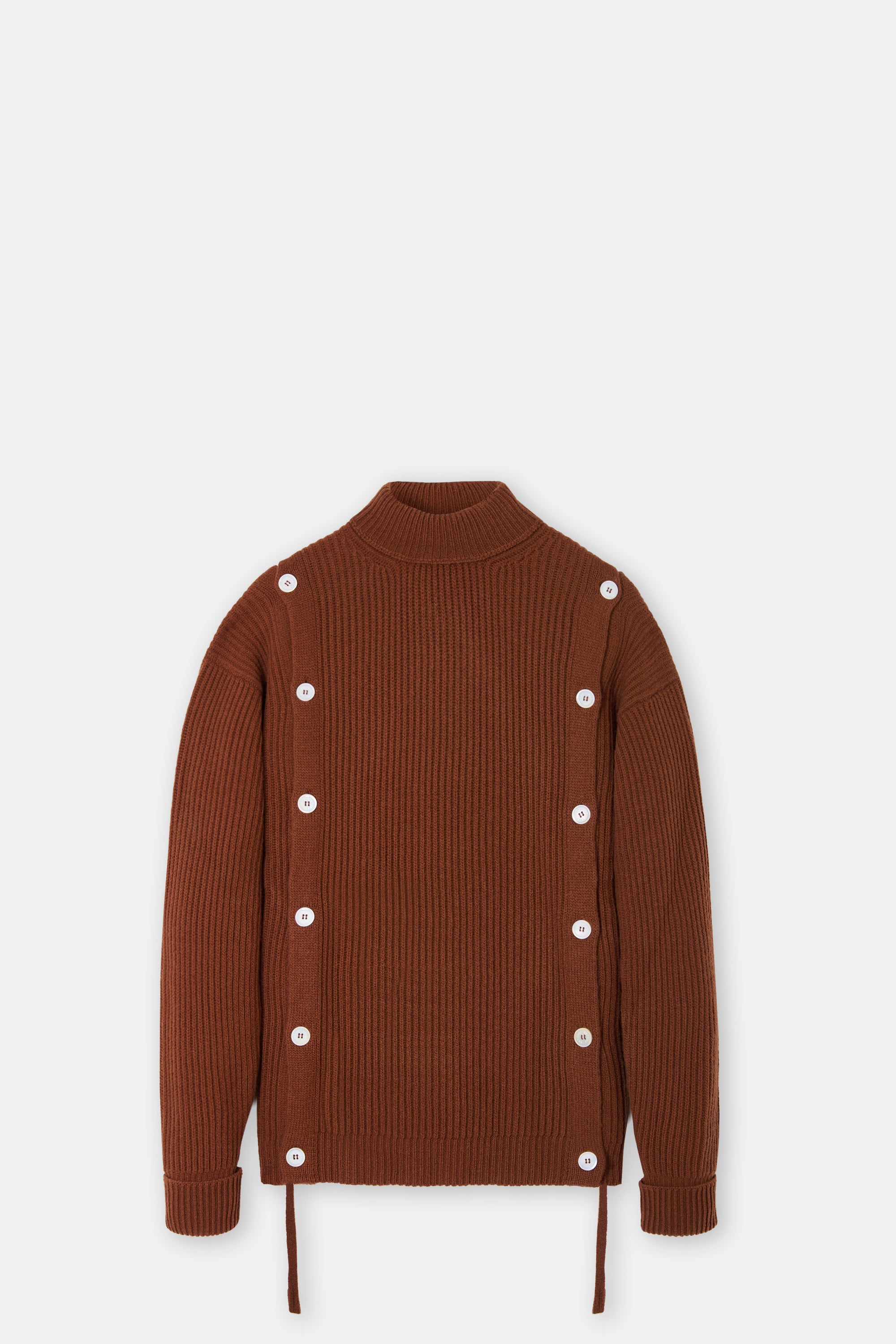 Dark Brown Button Jumper