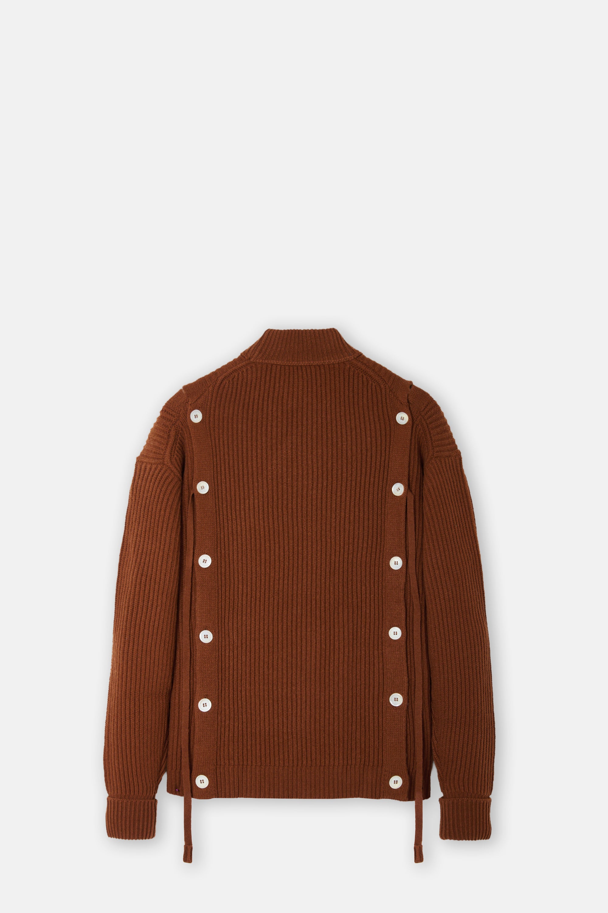Dark Brown Button Jumper