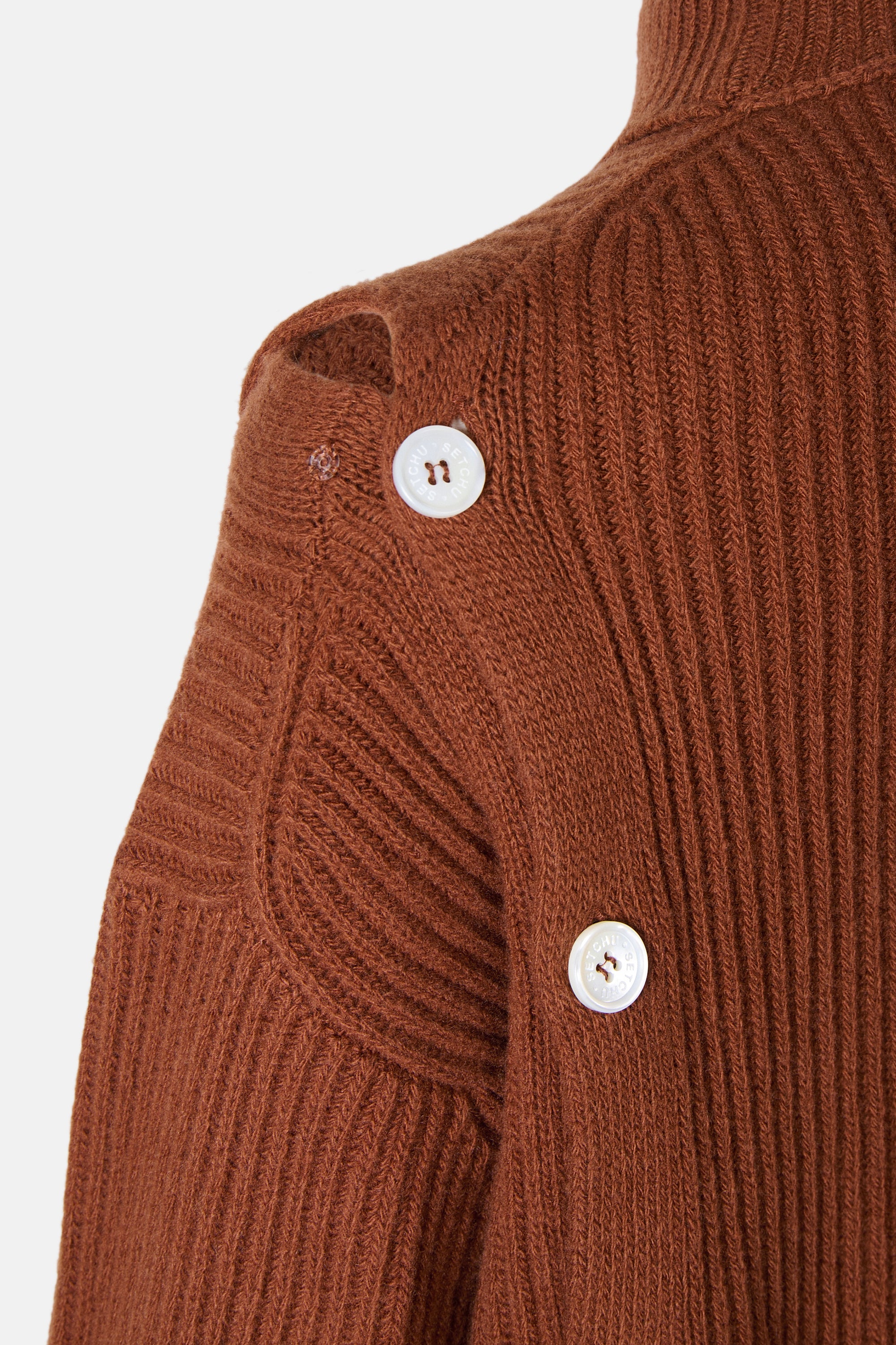 Dark Brown Button Jumper