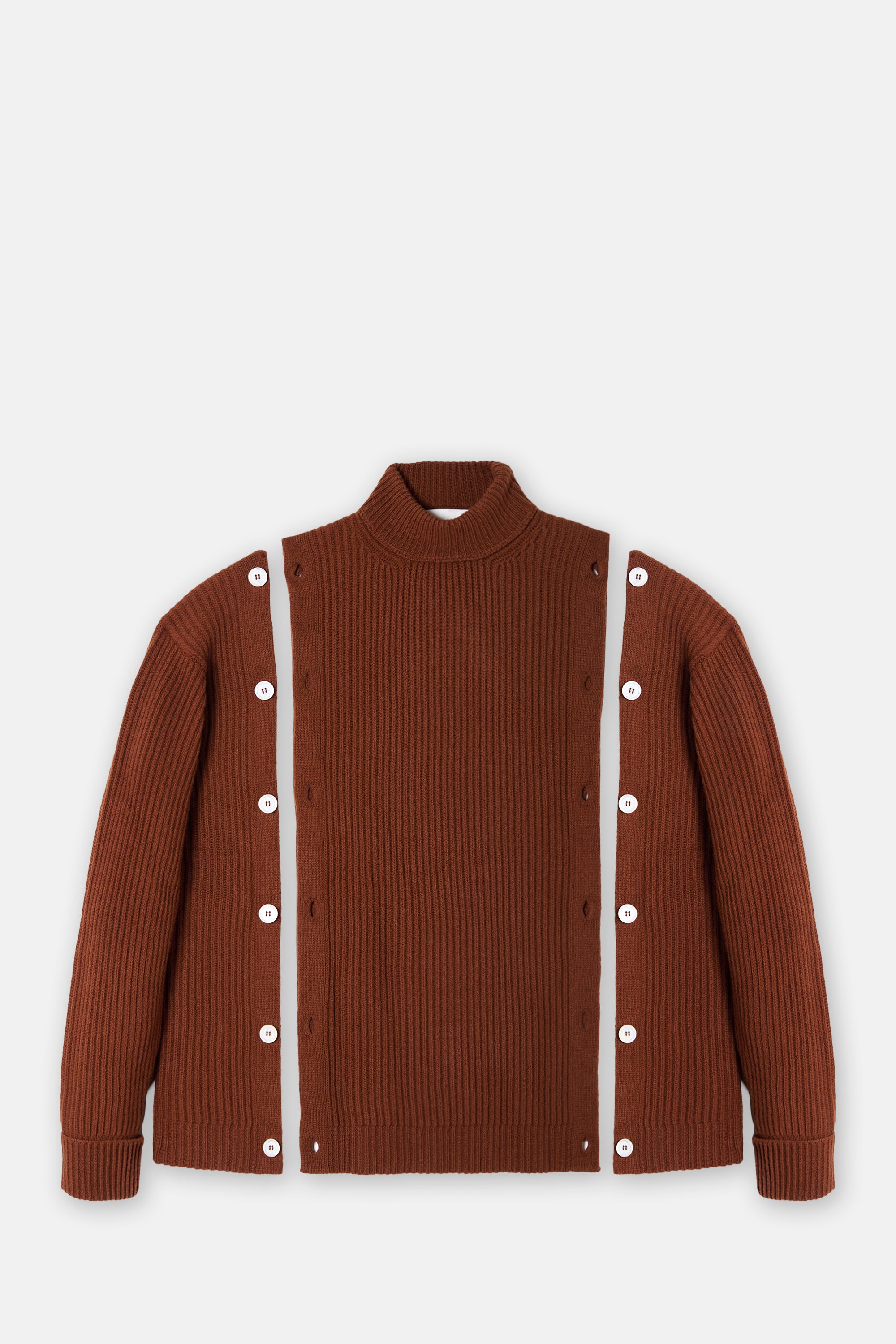 Dark Brown Button Jumper