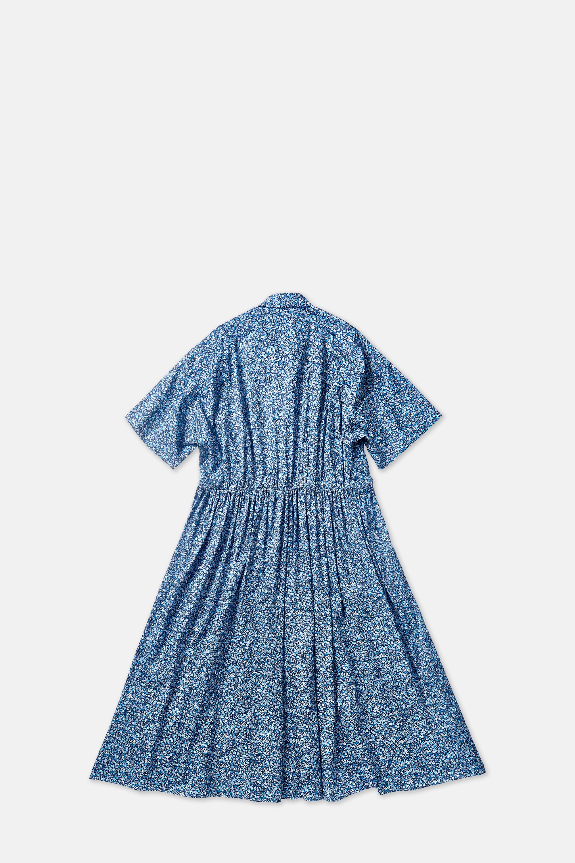 Navy Liberty Classic Gathered Dress