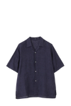 Navy Linen Poplin Shirt