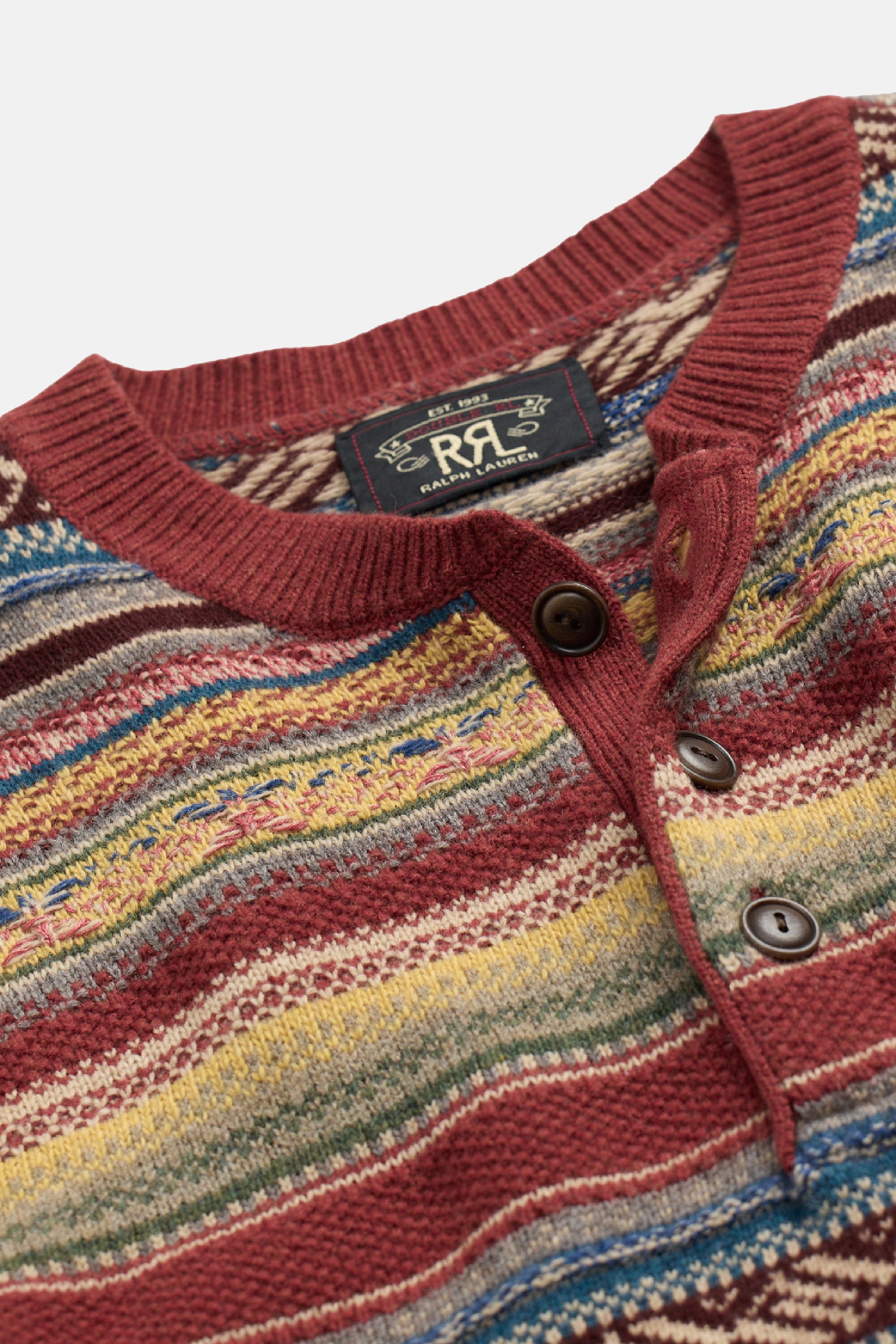 Stripe Henly Long Sleeve Pullover