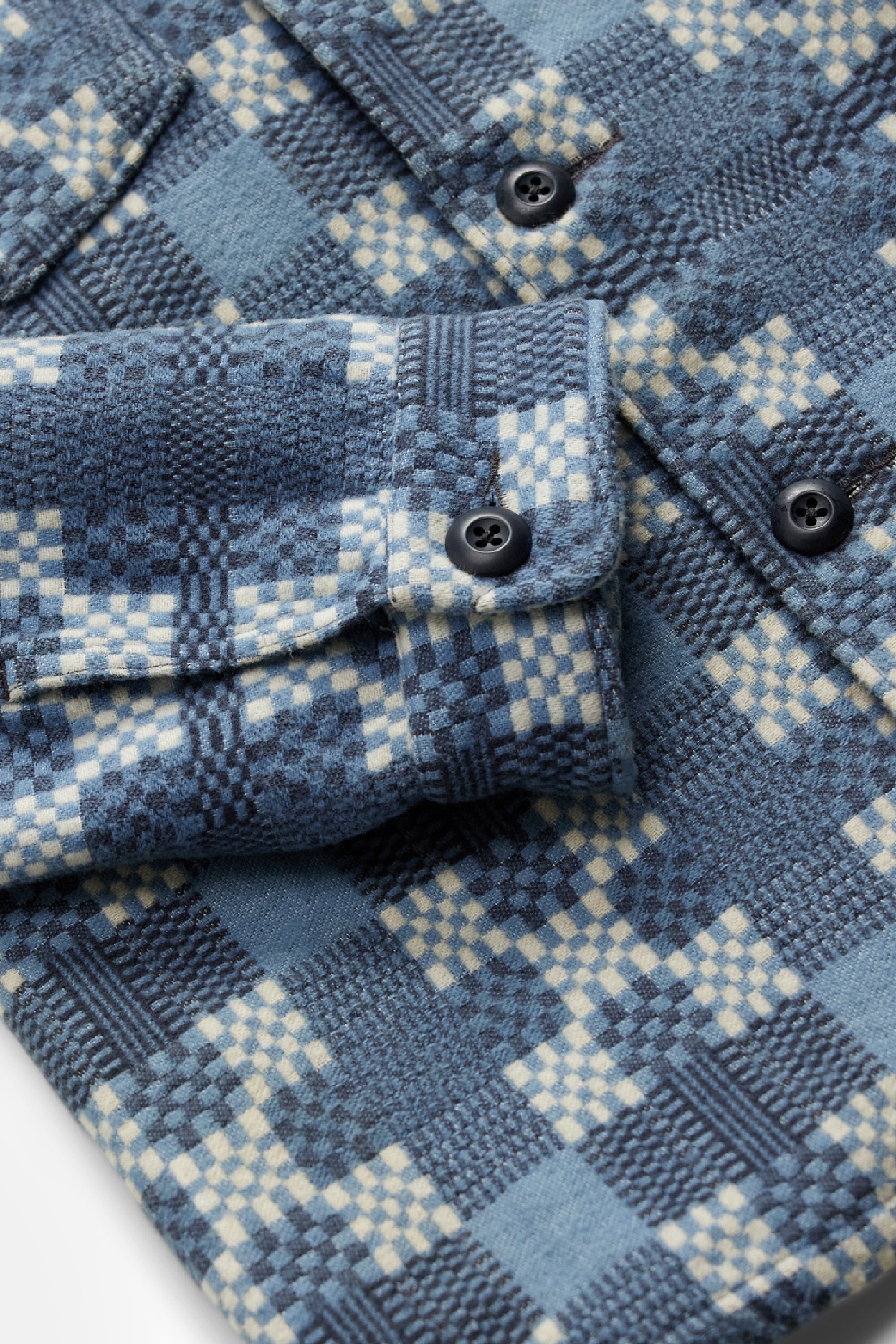 Blue Multi Regiment Cotton Shirt