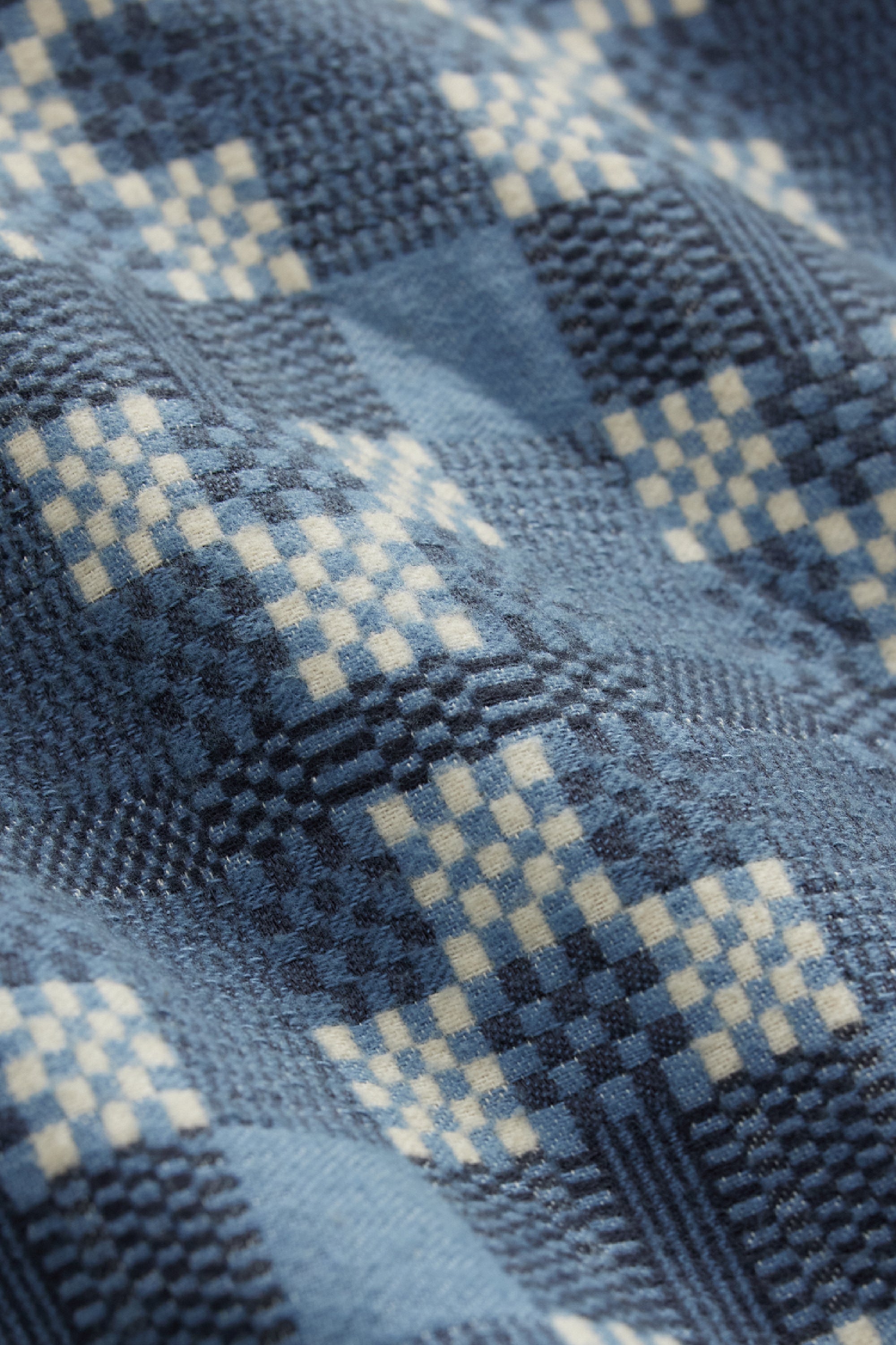 Blue Multi Regiment Cotton Shirt