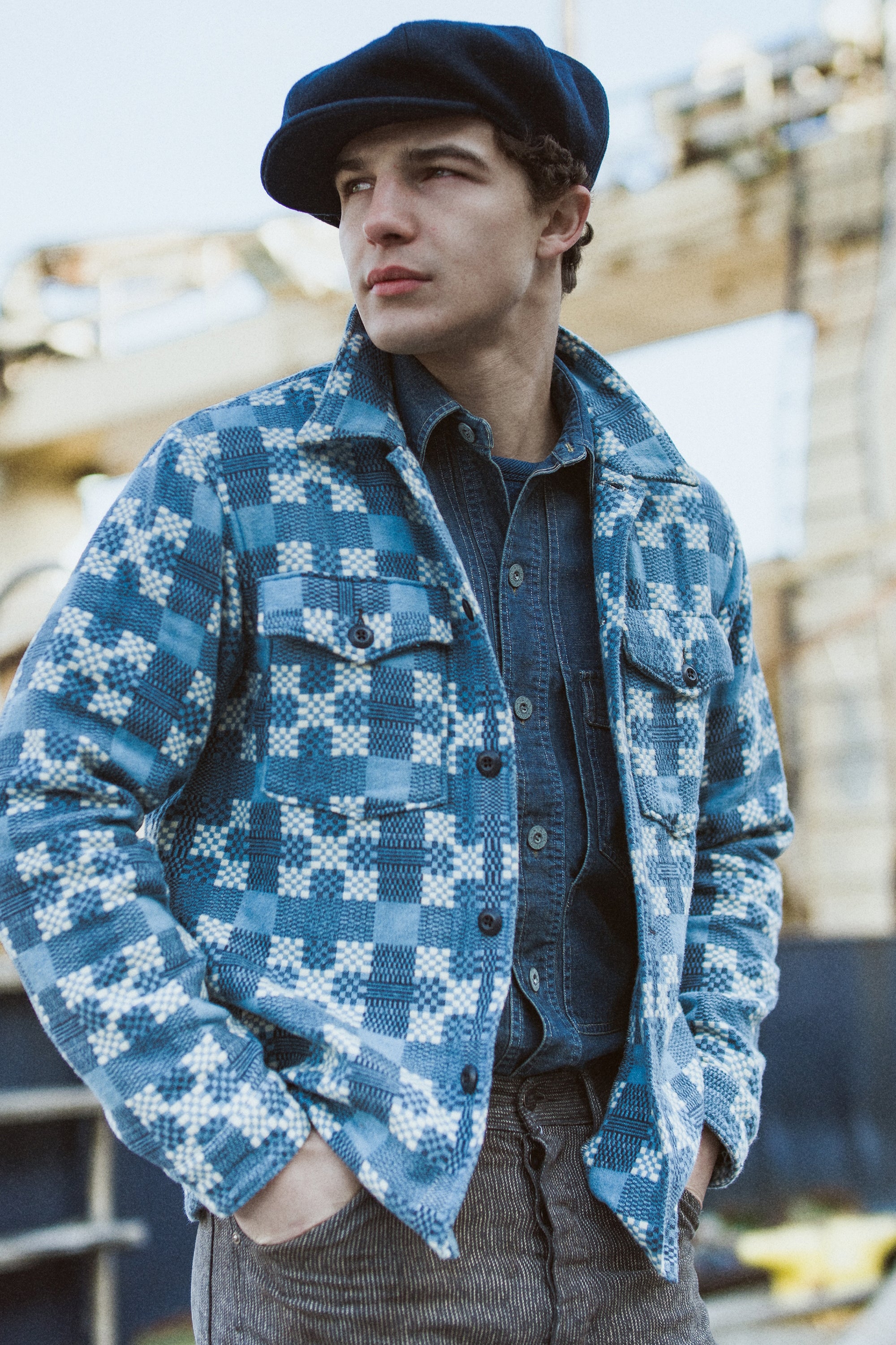 Blue Multi Regiment Cotton Shirt