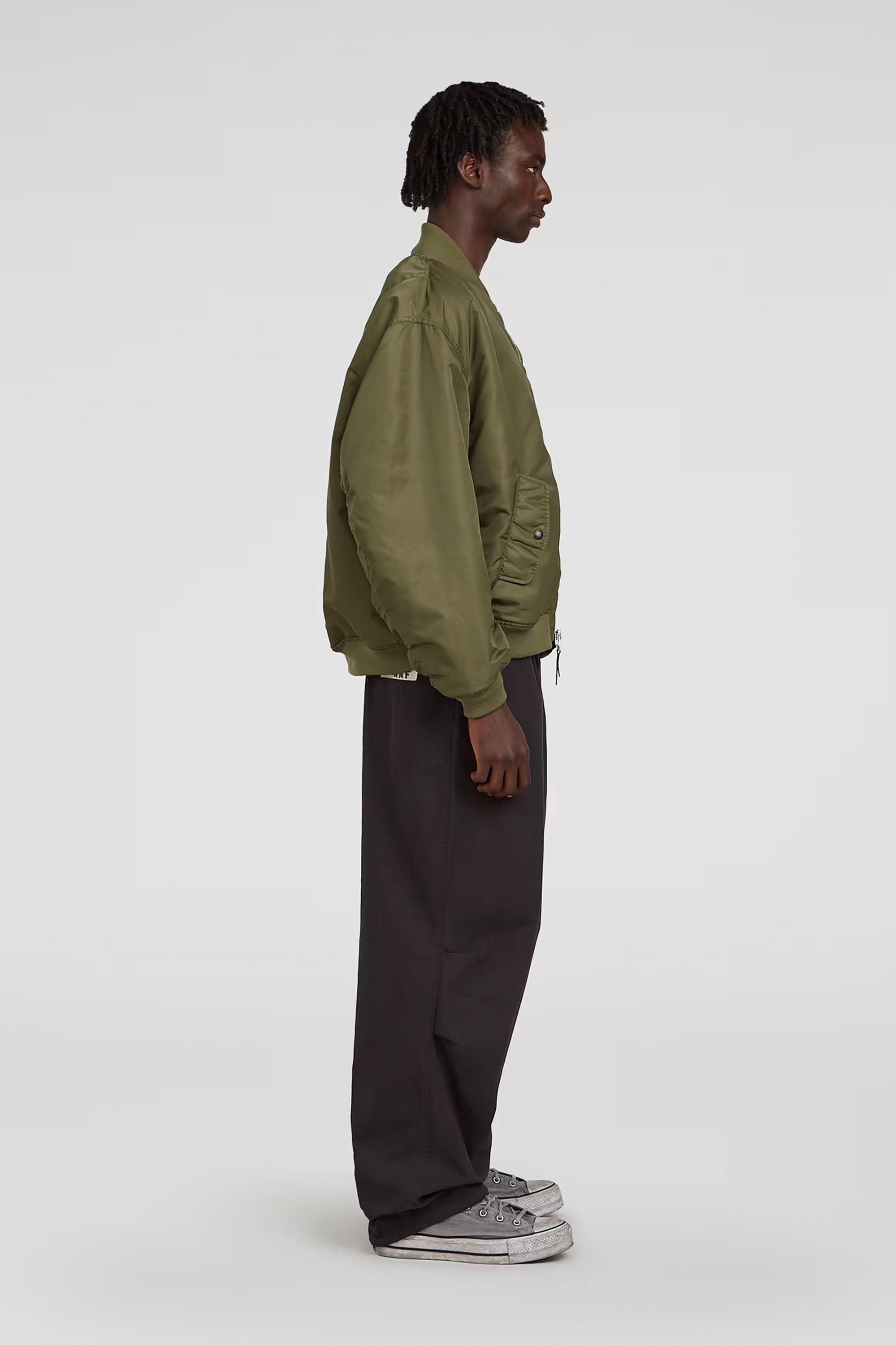 Dark Khaki Flight Bomber Jacket