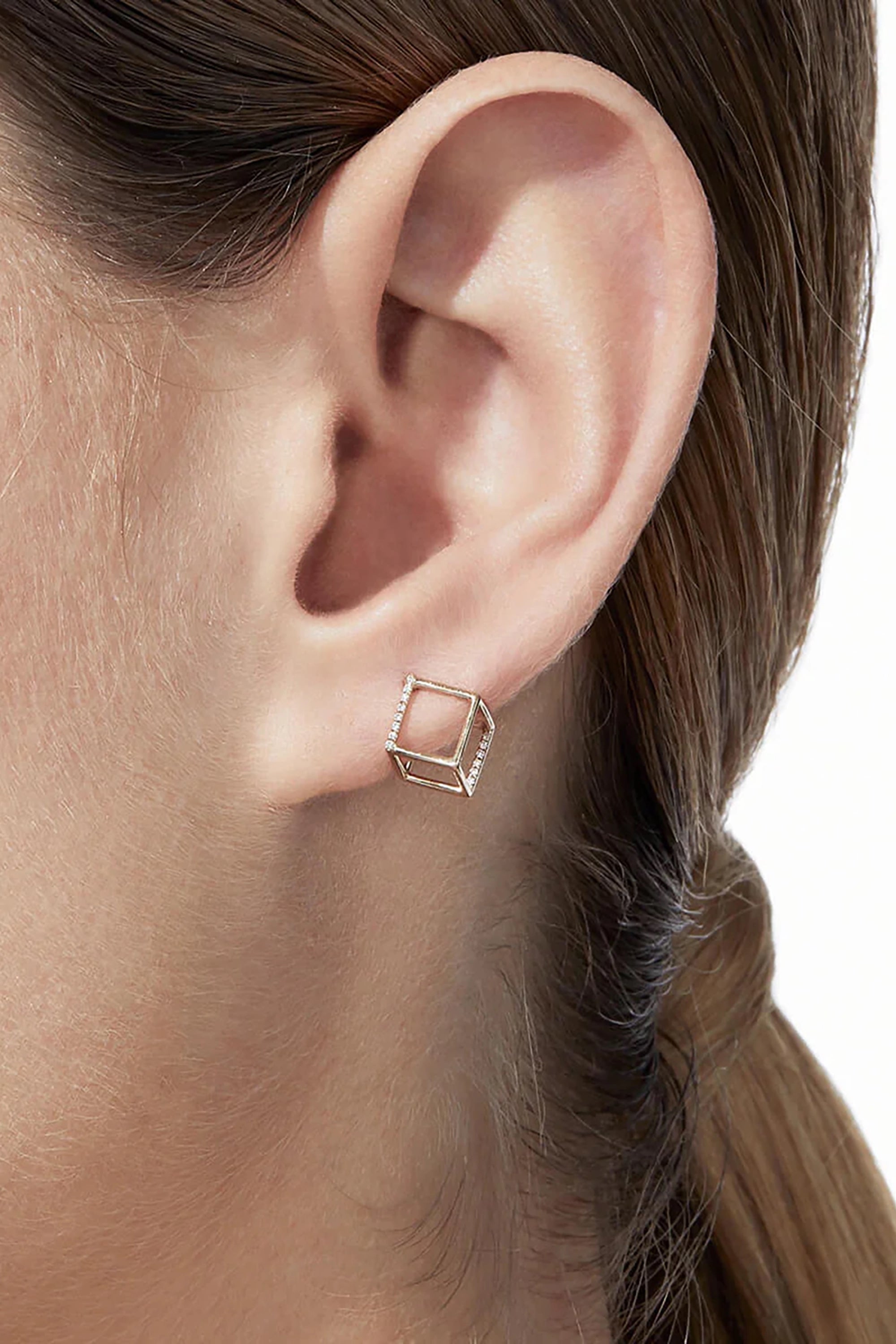 Diamond Square Earring 7