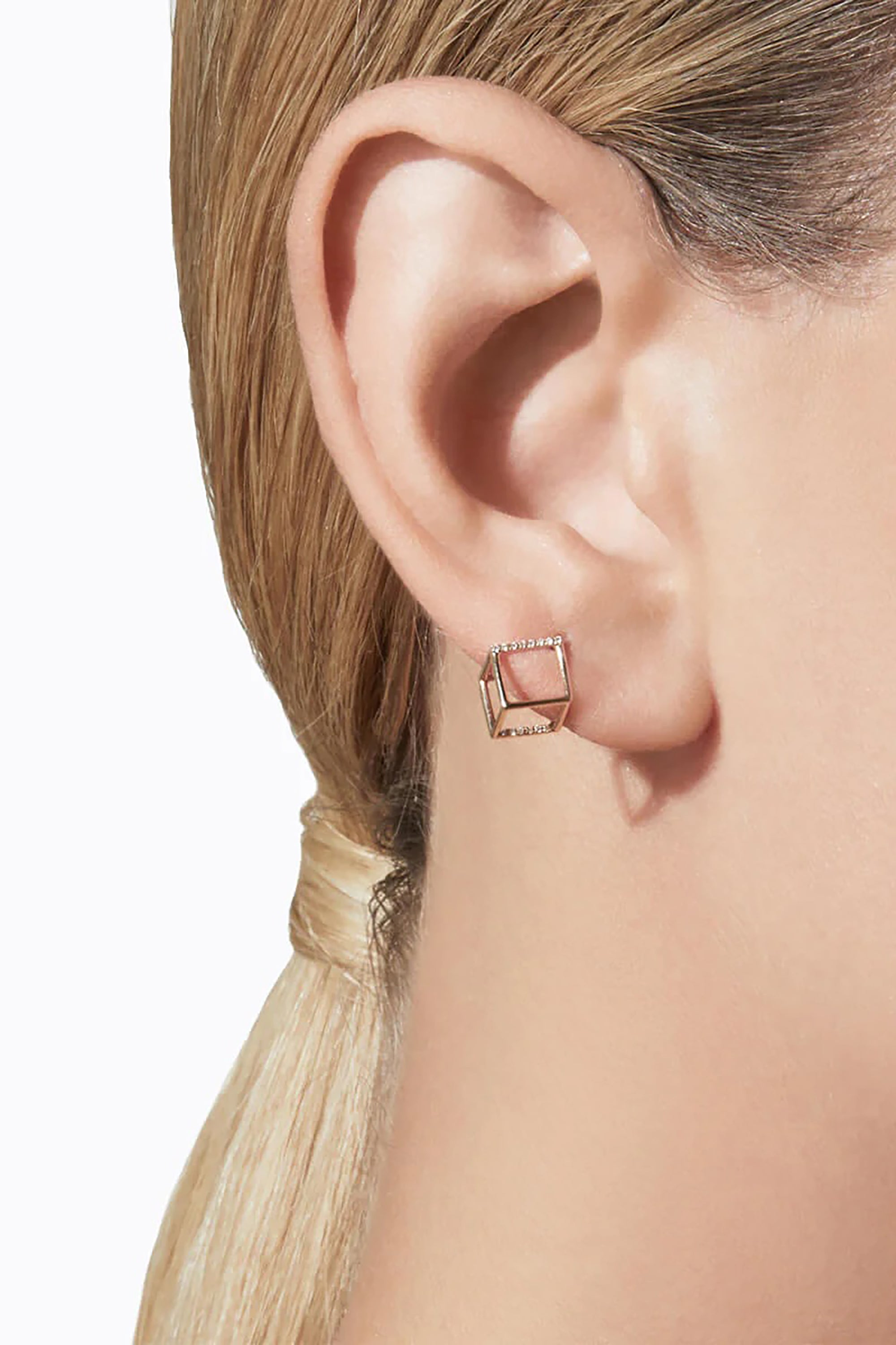 Diamond Square Earring 7