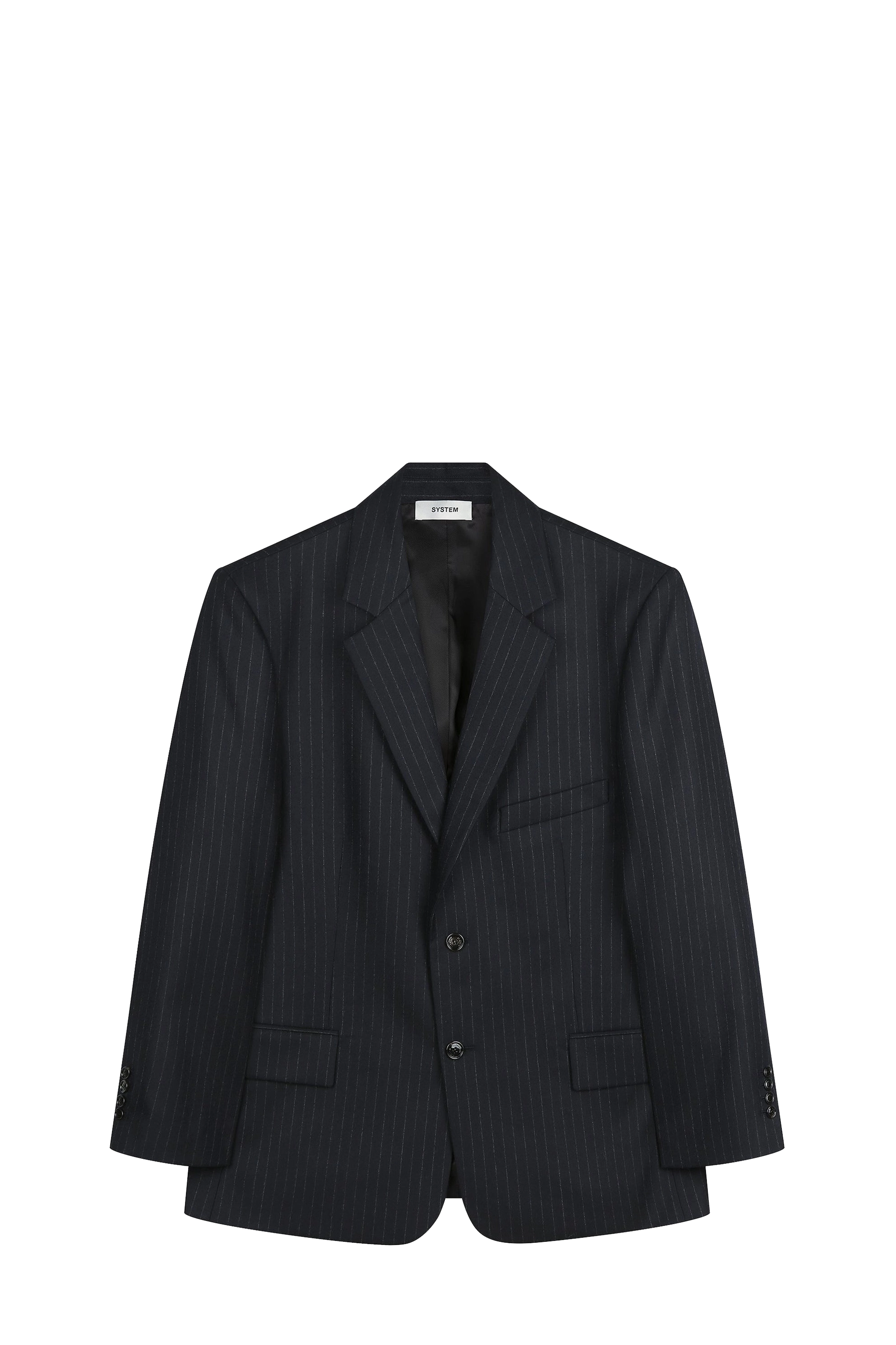 Wool Single Pinstripe Set-Up Jacket