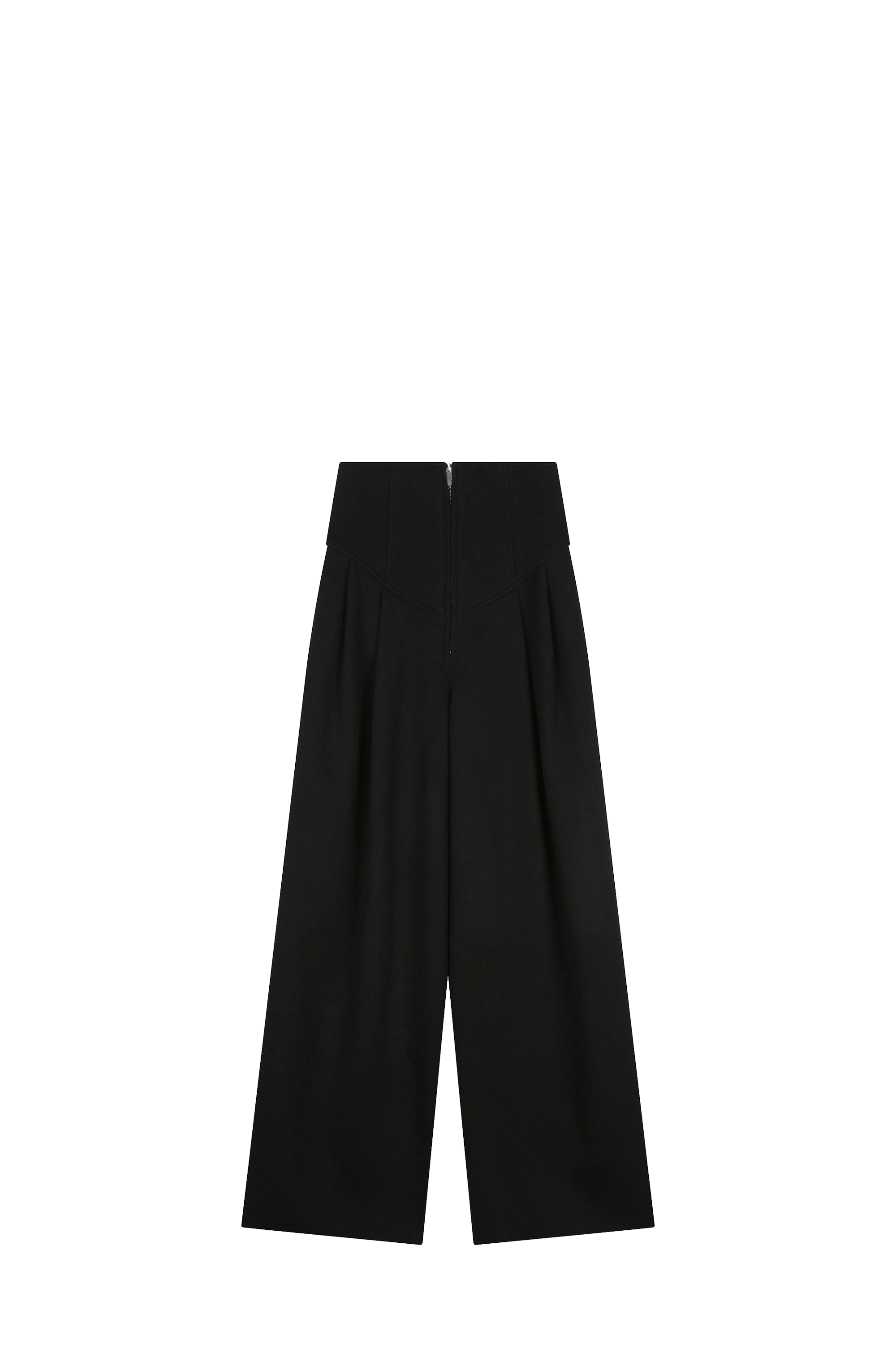 Wool Bustier Wide Pants