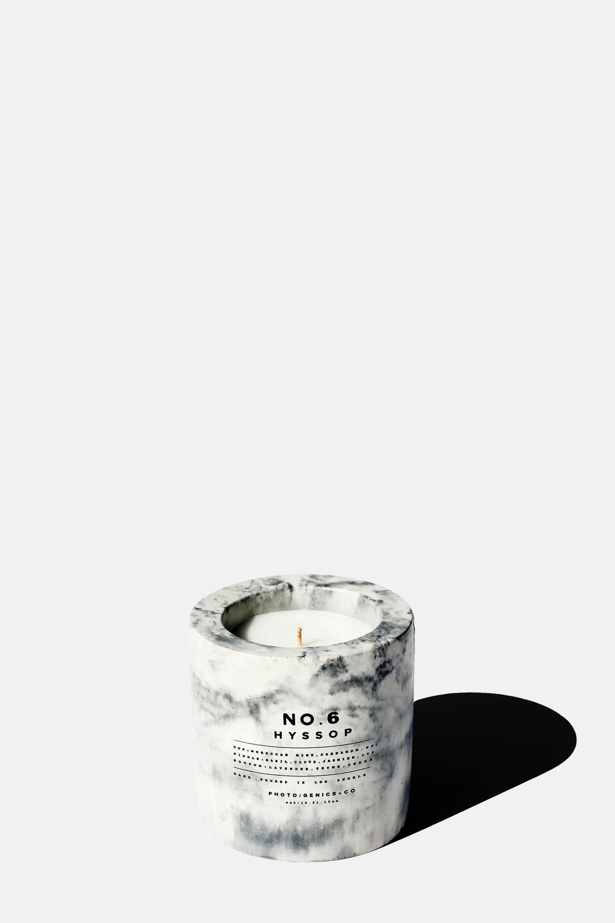 Hyssop Concrete Candles