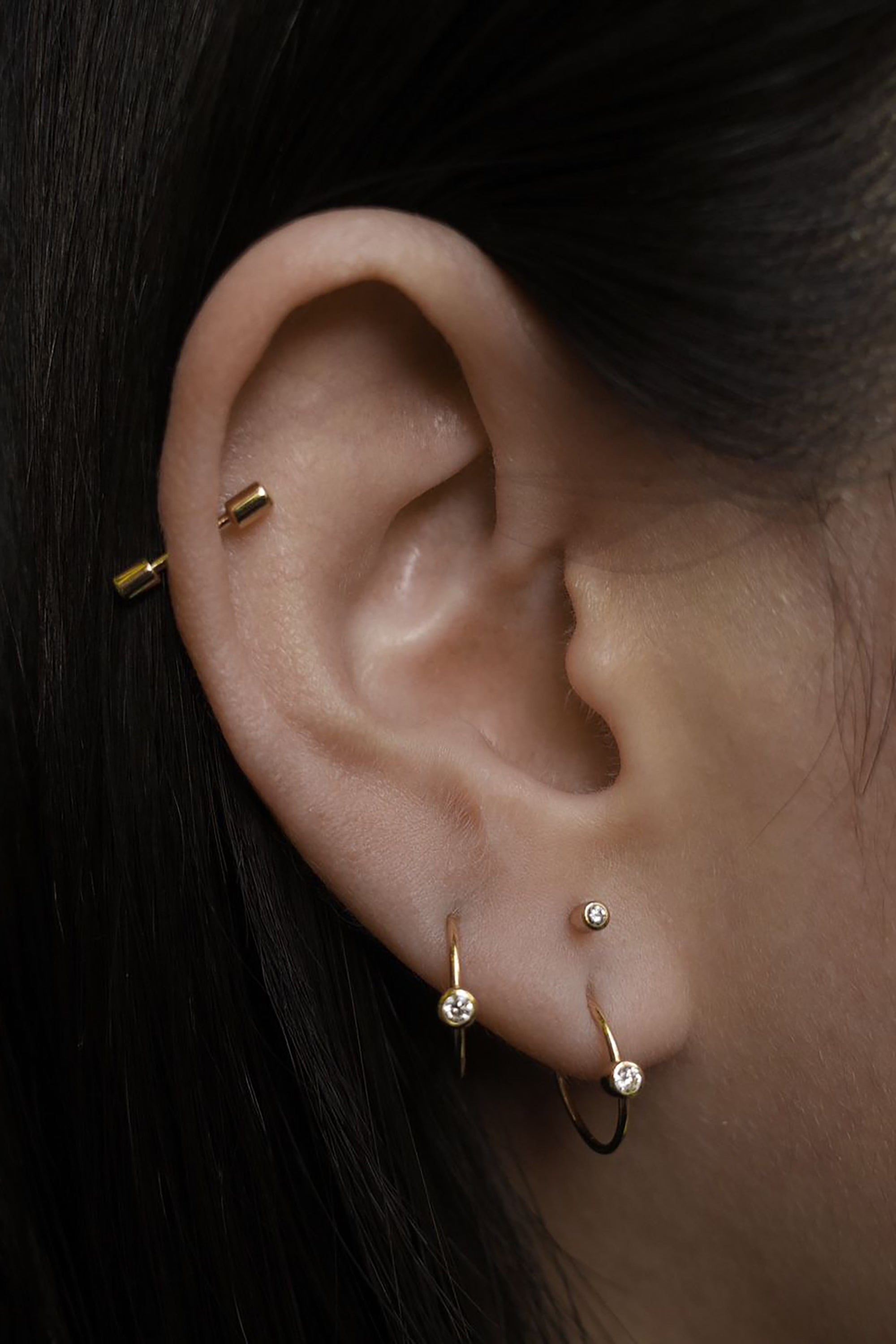 Diamond Twist Pin Earring 01