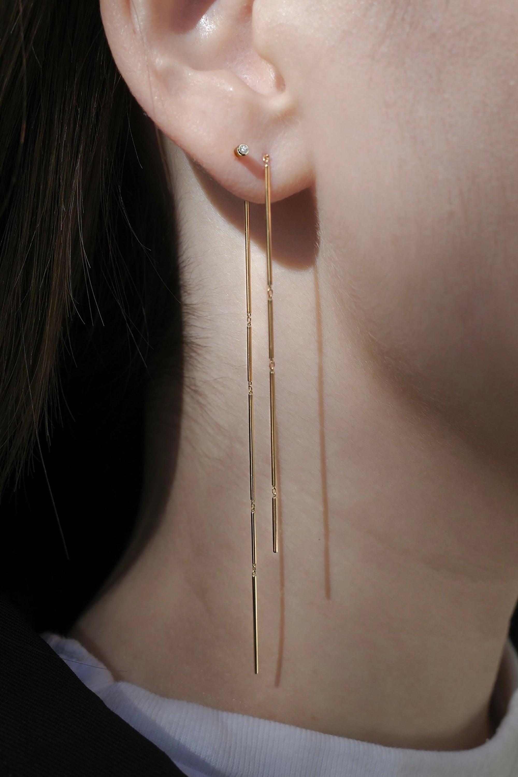 Diamond Twist Pin Earring 01