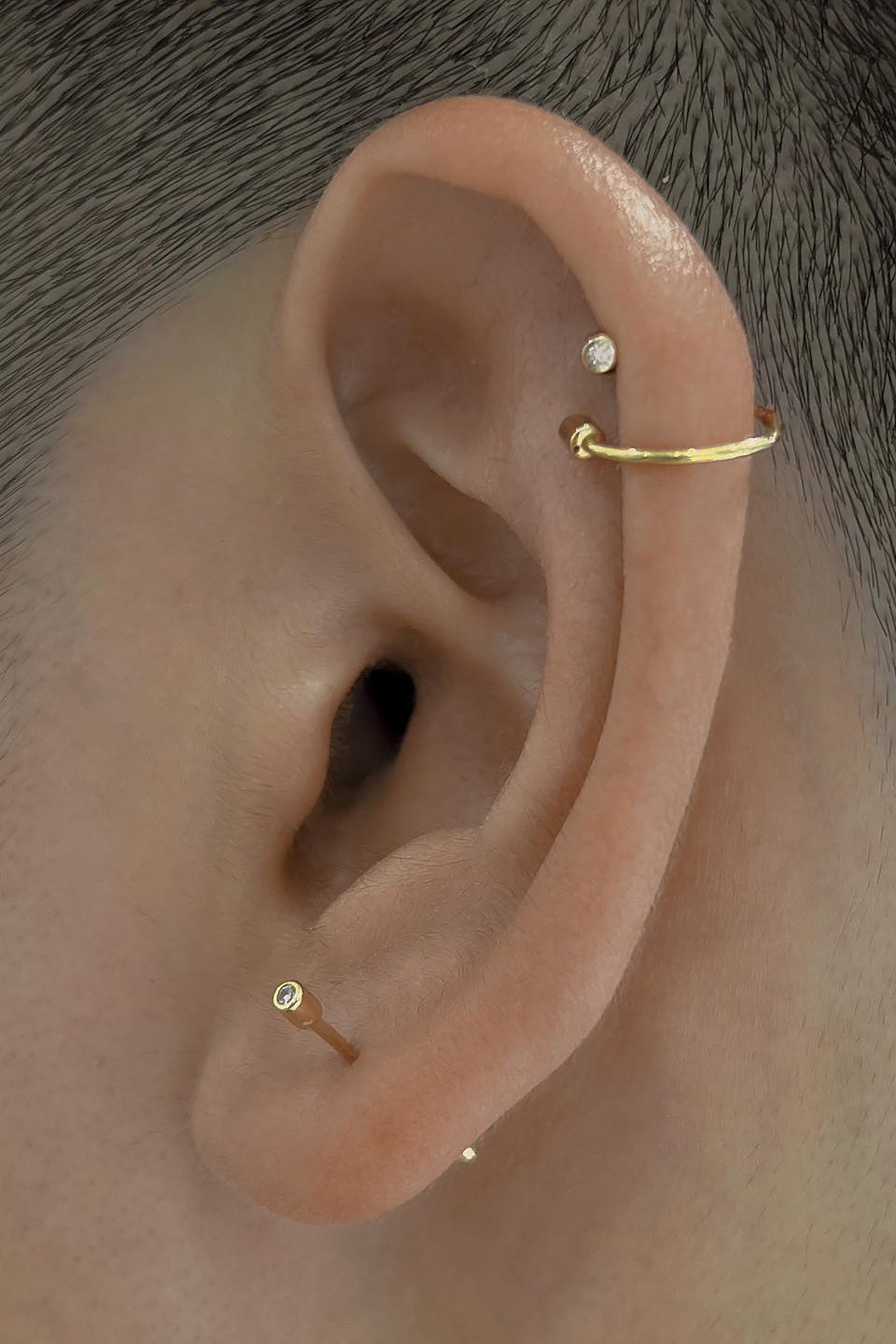 Diamond Twist Pin Earring 02