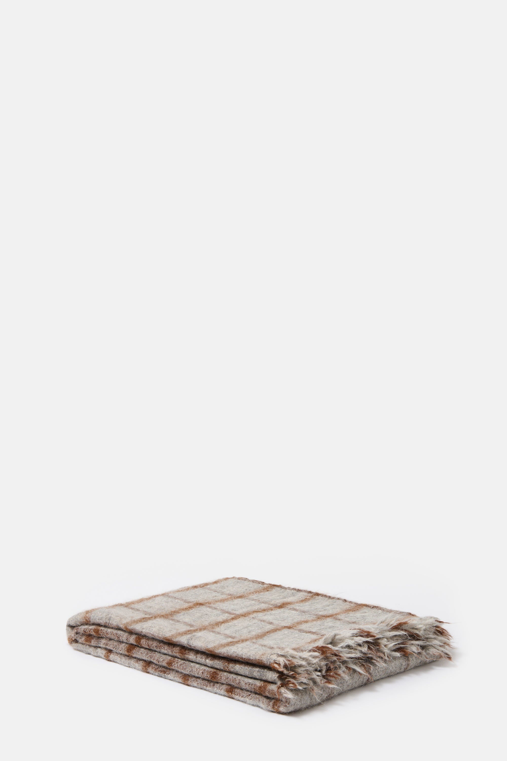 Checks Throw Plaid With Fringes
