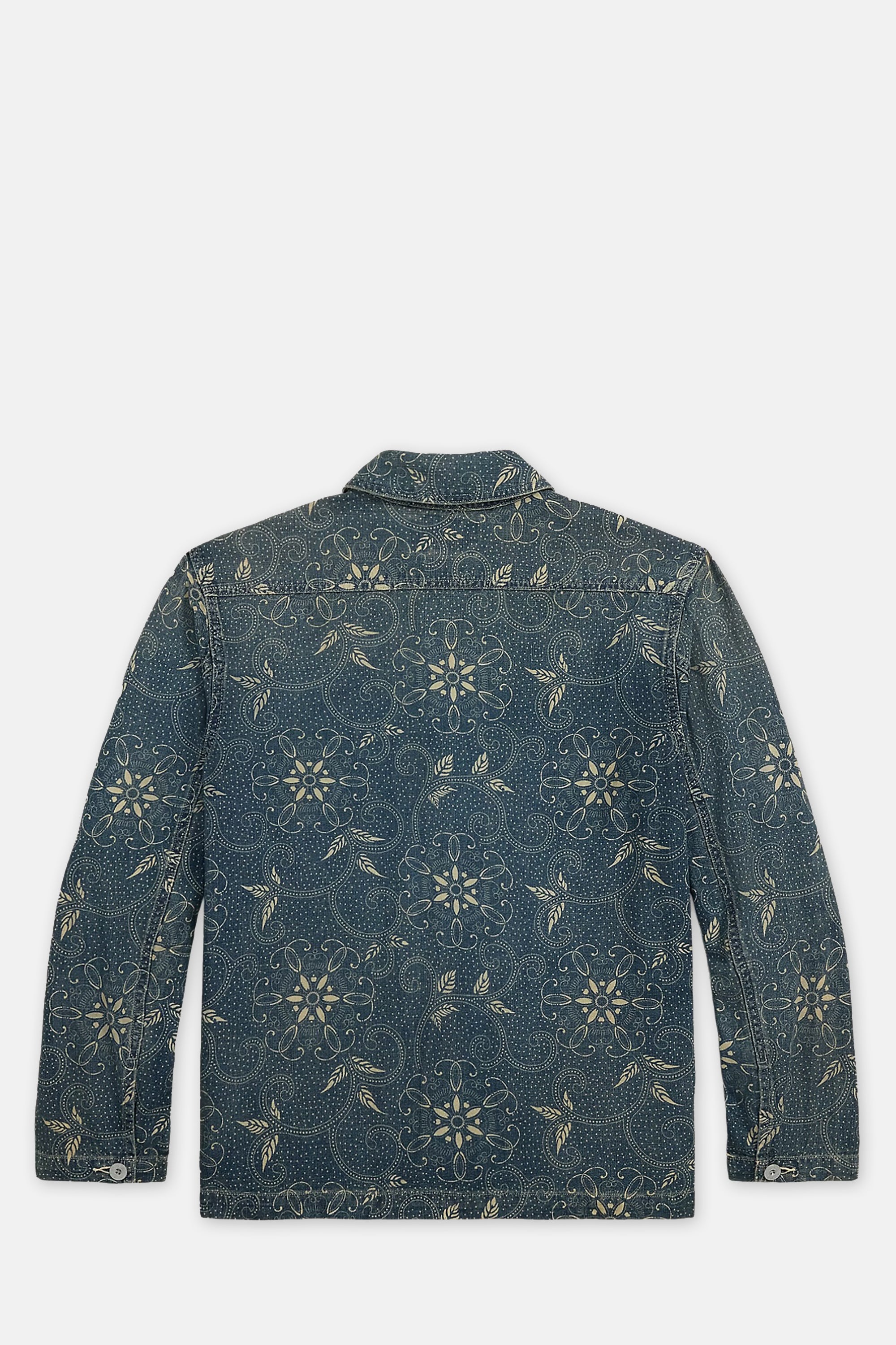 Indigo Print Woven Overshirt