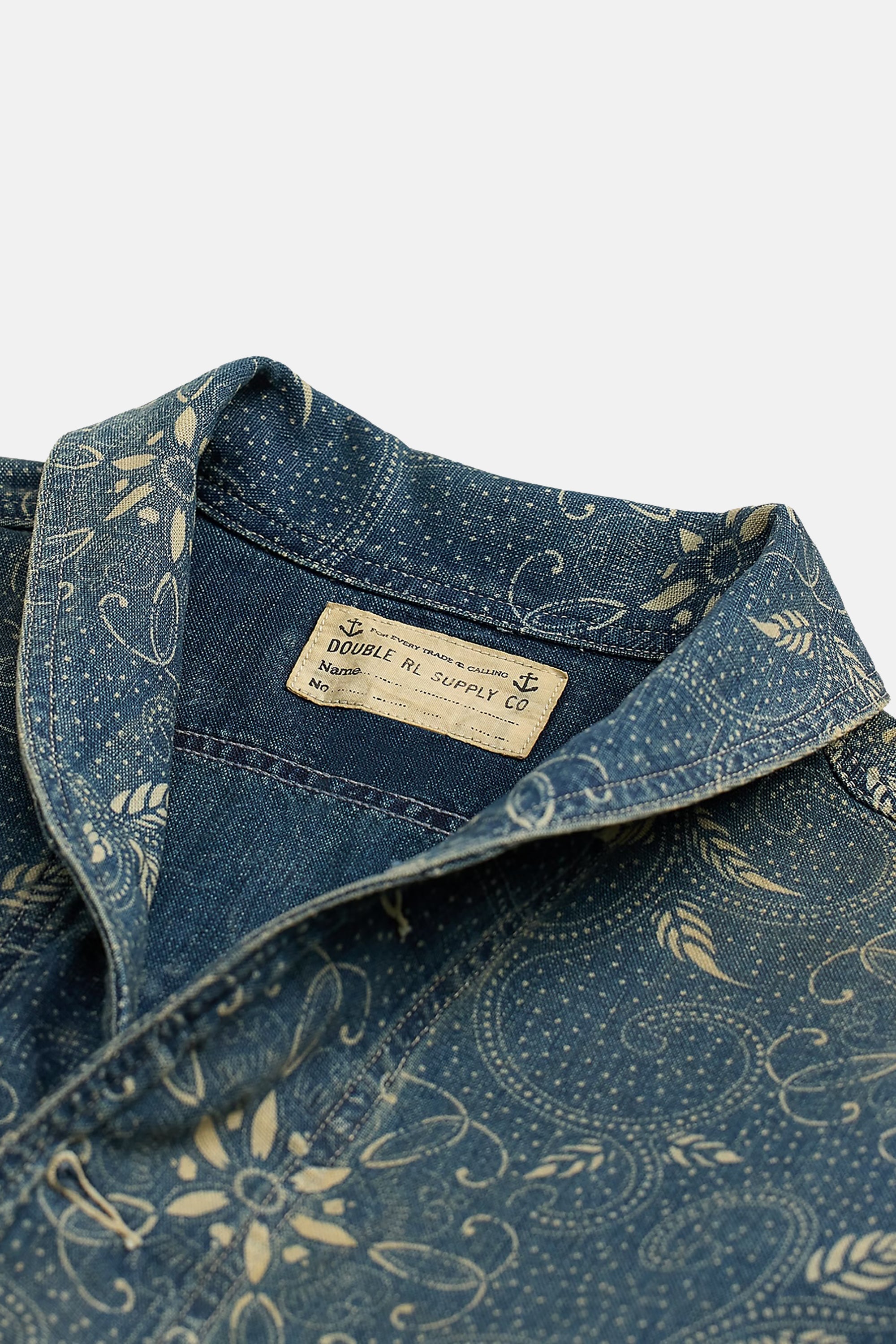 Indigo Print Woven Overshirt