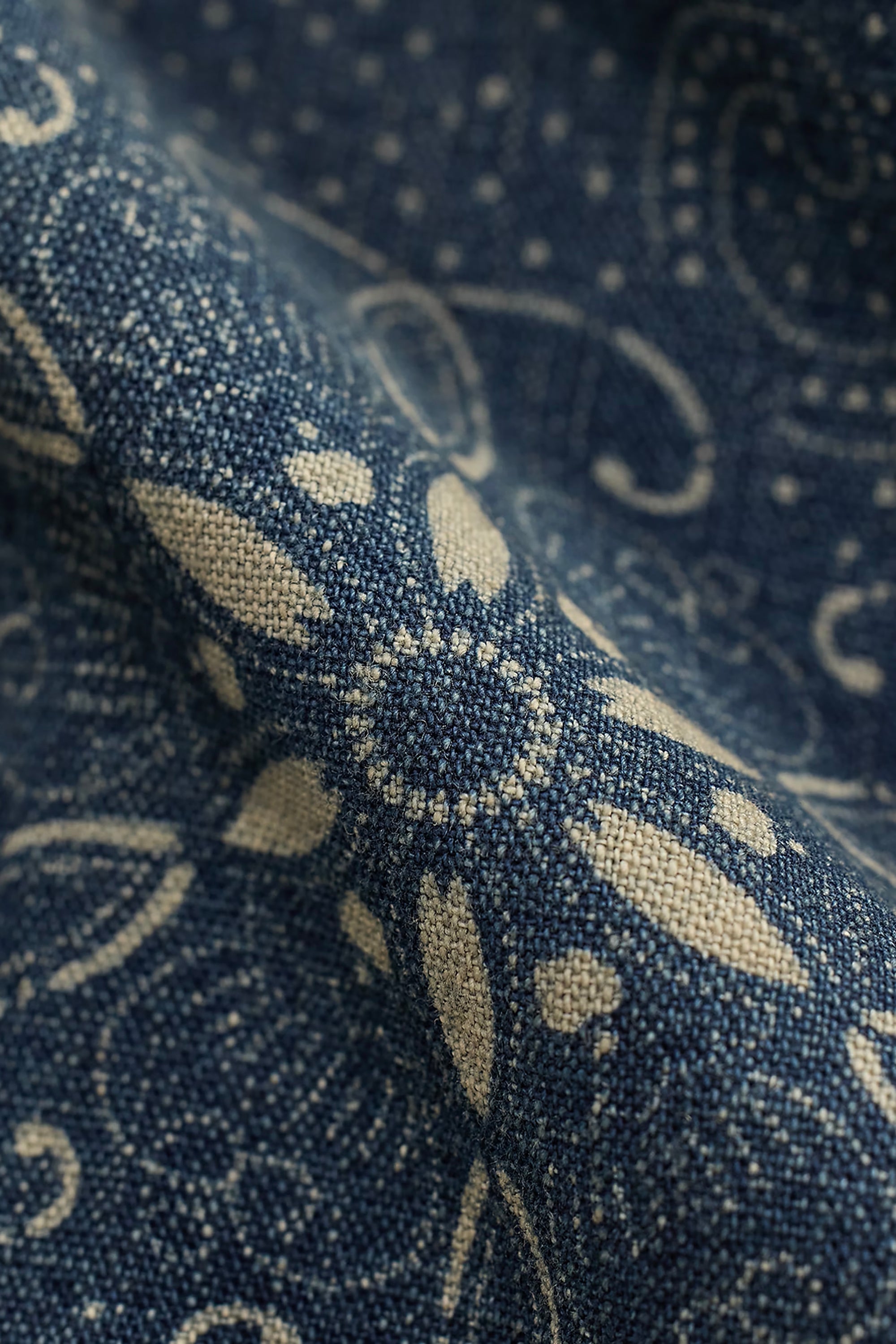 Indigo Print Woven Overshirt