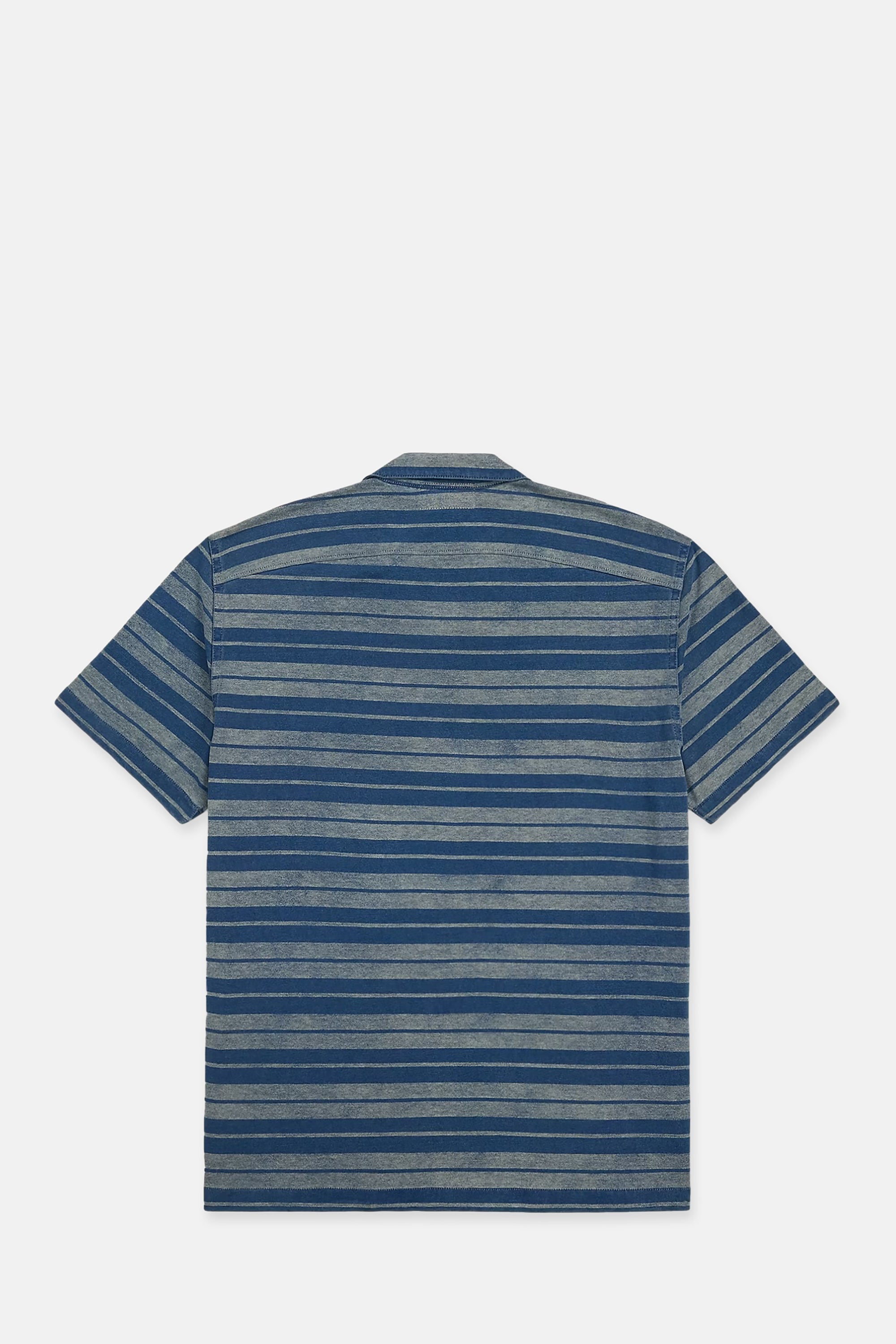 Indigo Striped Jersey Camp Shirt