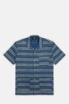 Indigo Striped Jersey Camp Shirt
